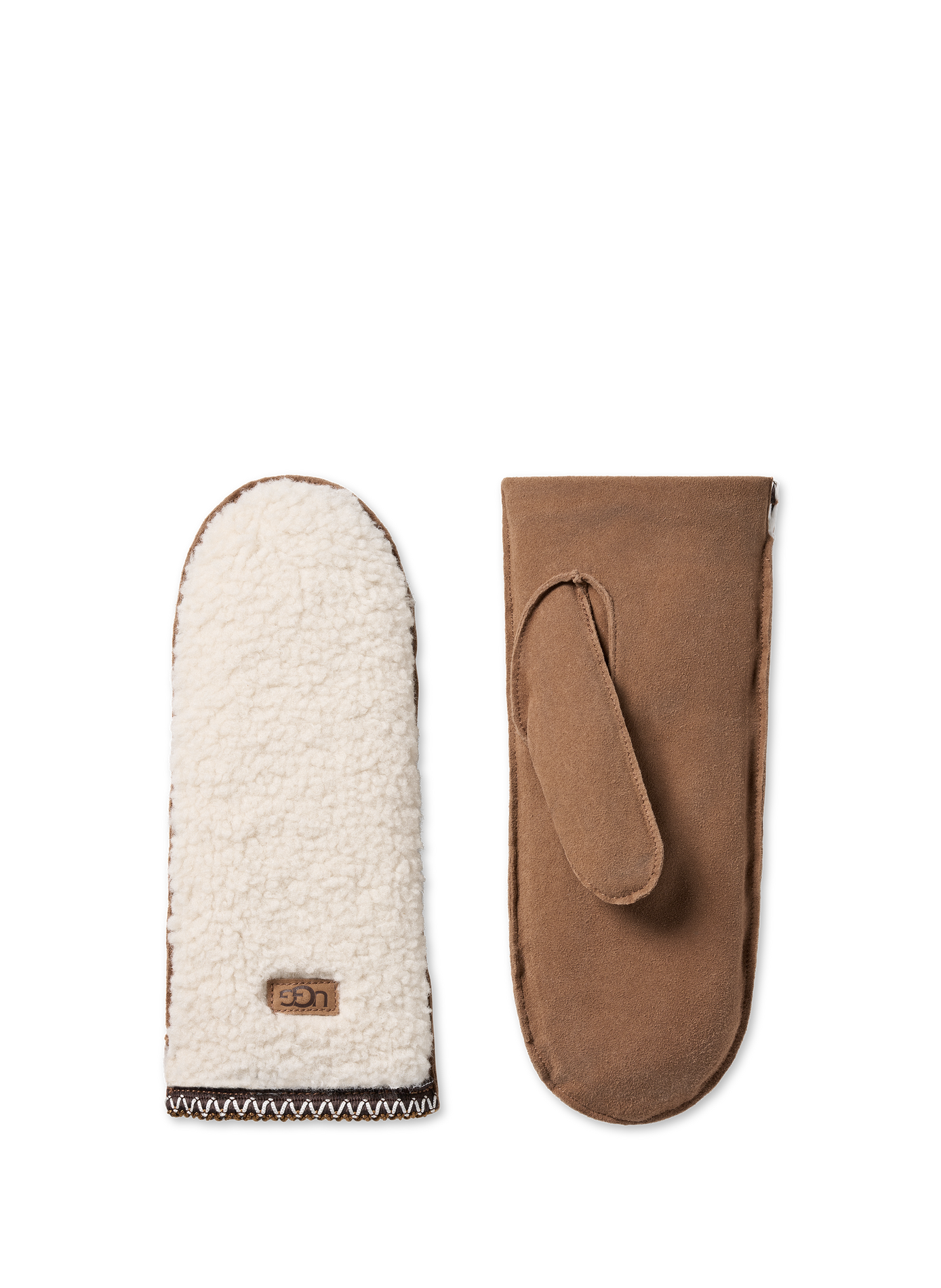 Shearling-effect mittens UGG White