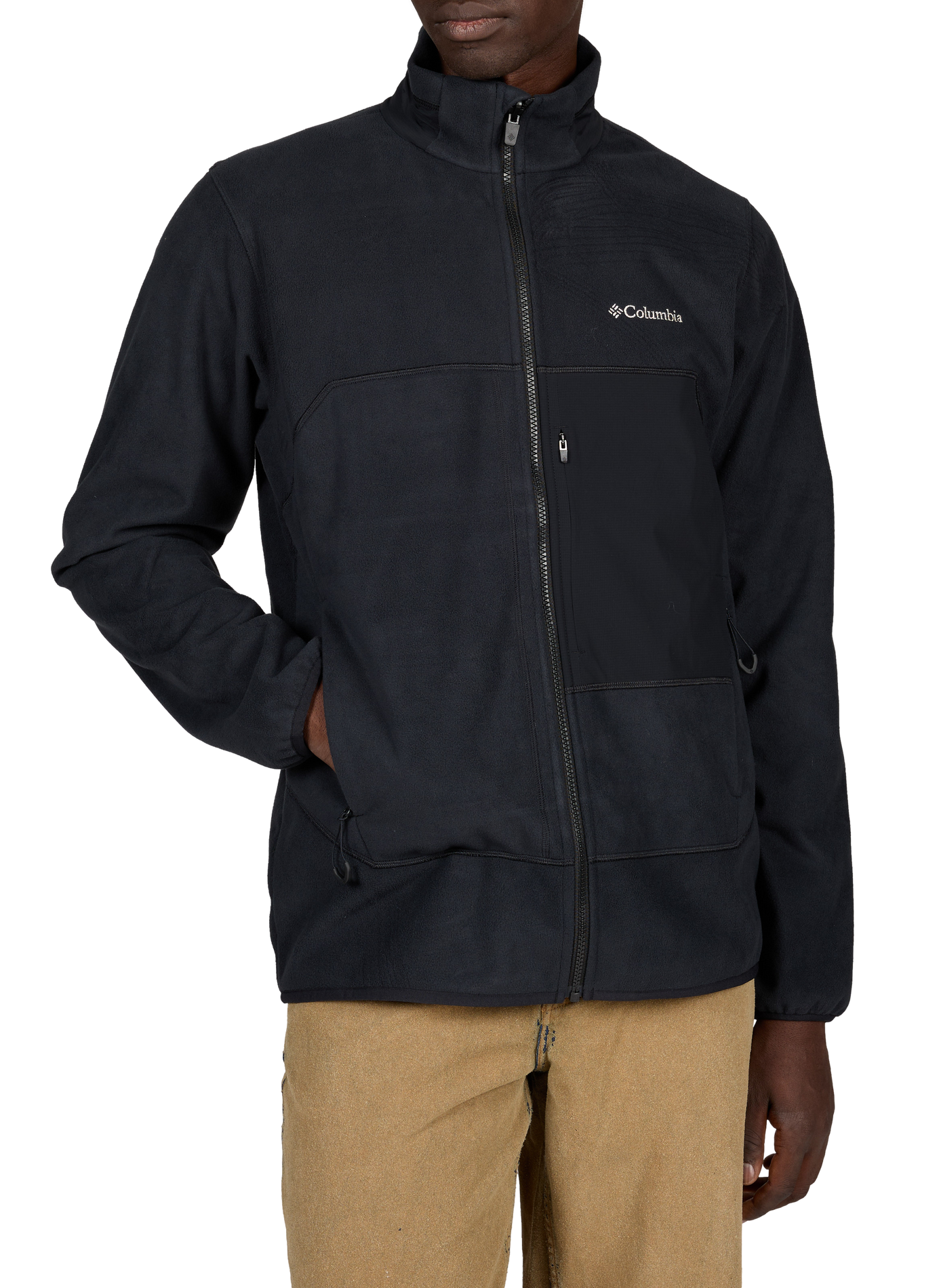 Plain zip-up high-neck jacket COLUMBIA Grey