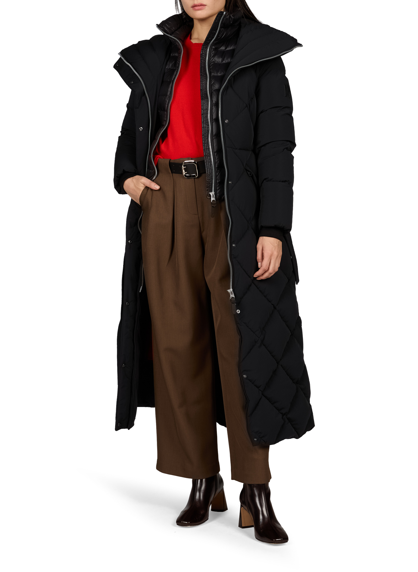 Langer Laurella Daunenjacke MACKAGE Schwarz
