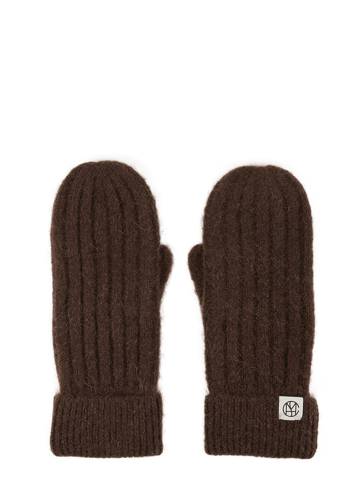 Logo Knit Gloves MSCH Brown