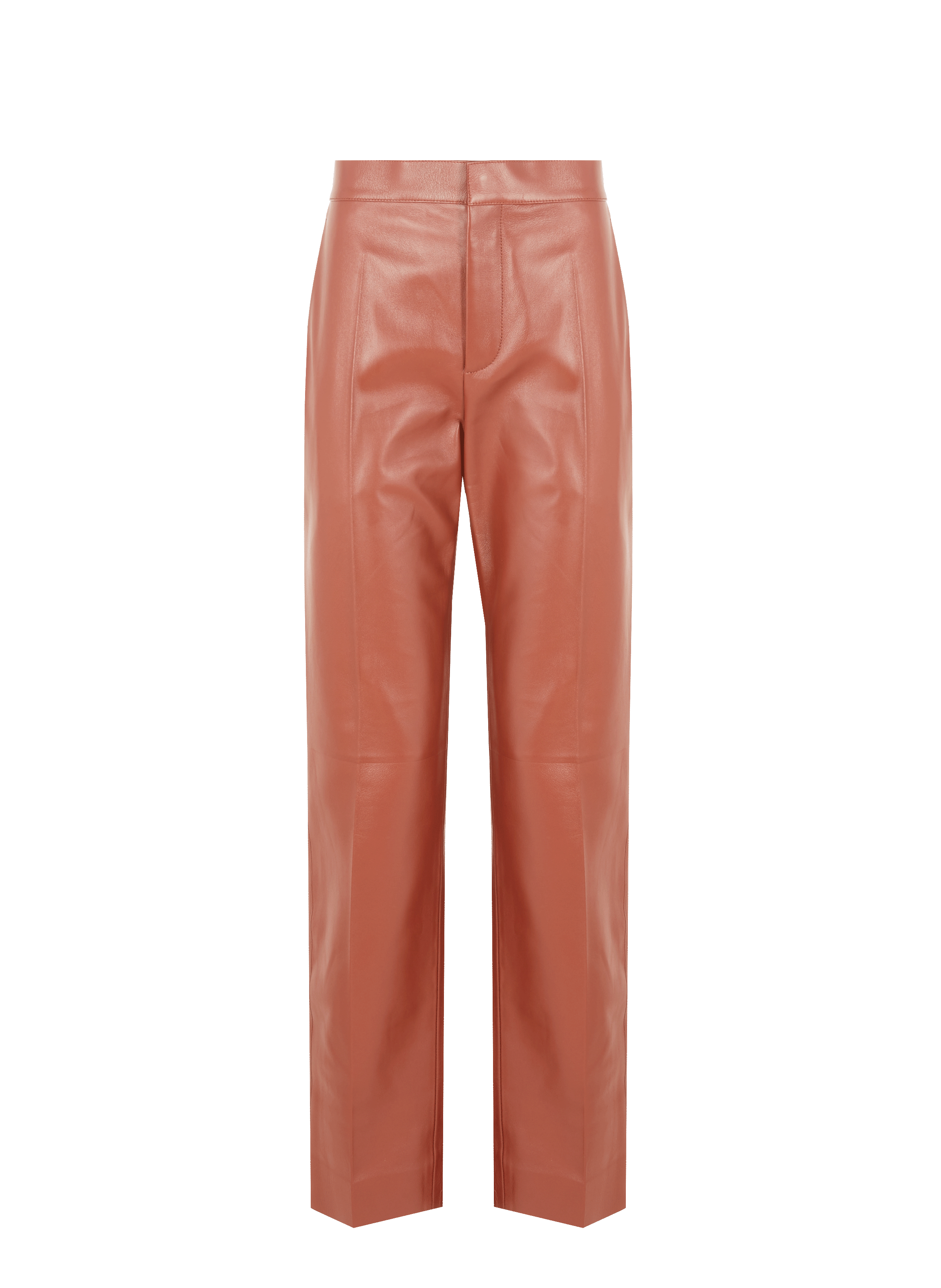 Pantalon droit en cuir
