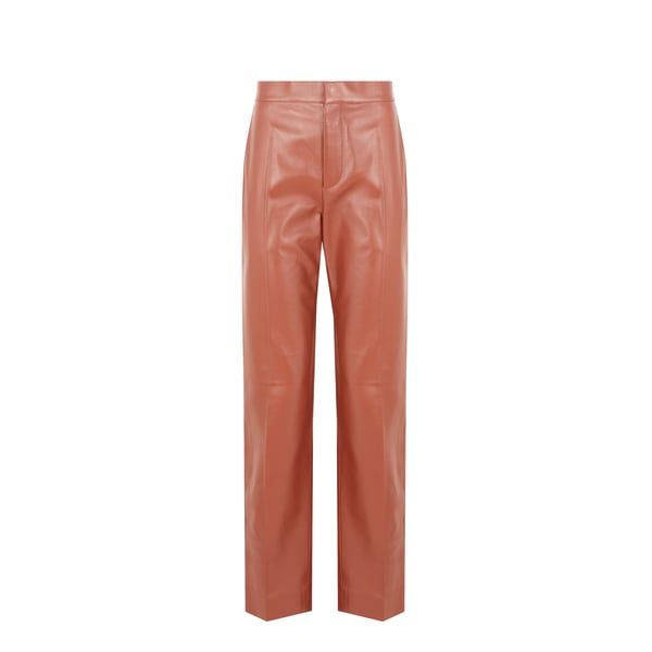 Pantalon droit en cuir