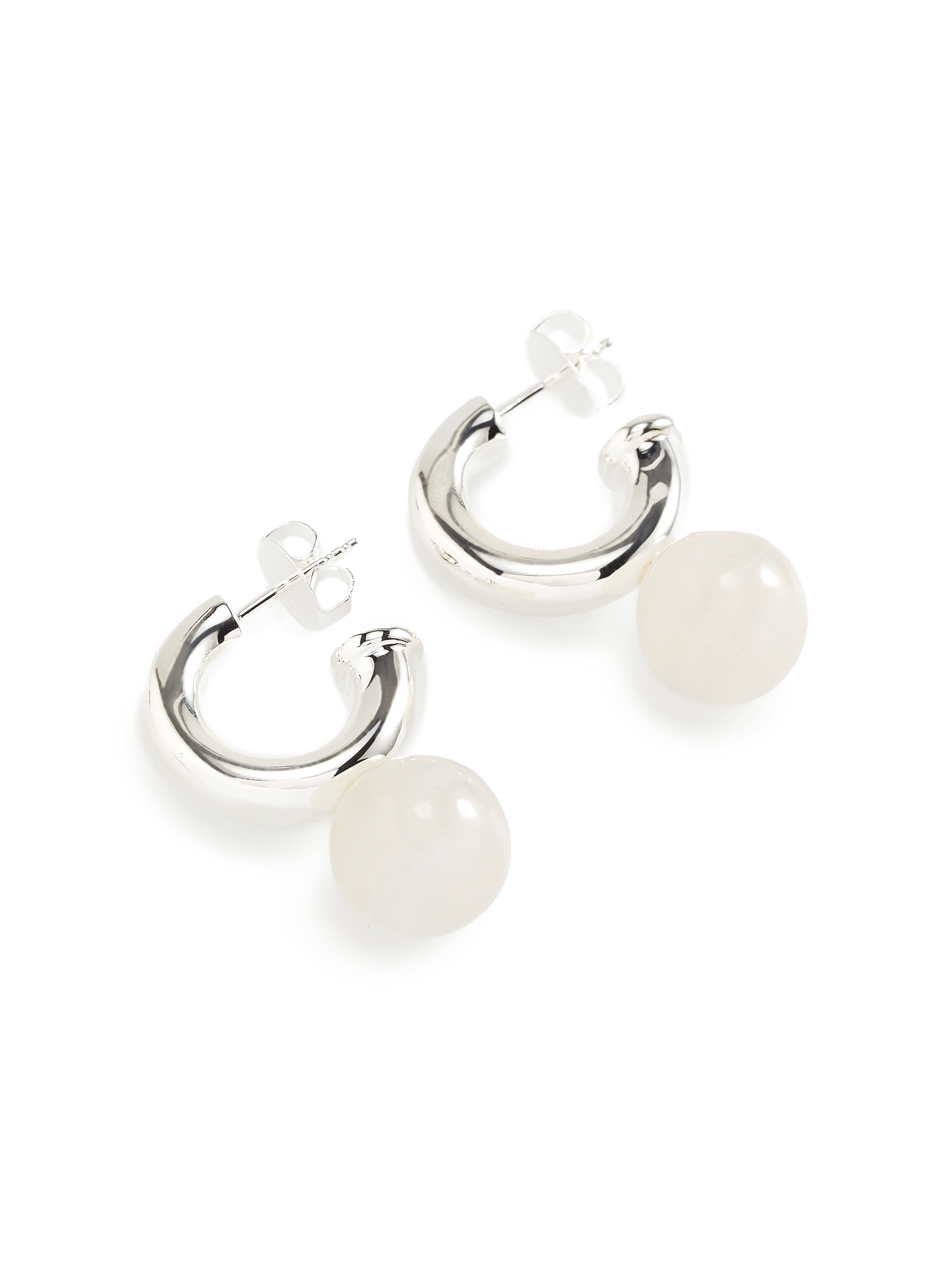 Boucles d'oreille en argent et agate