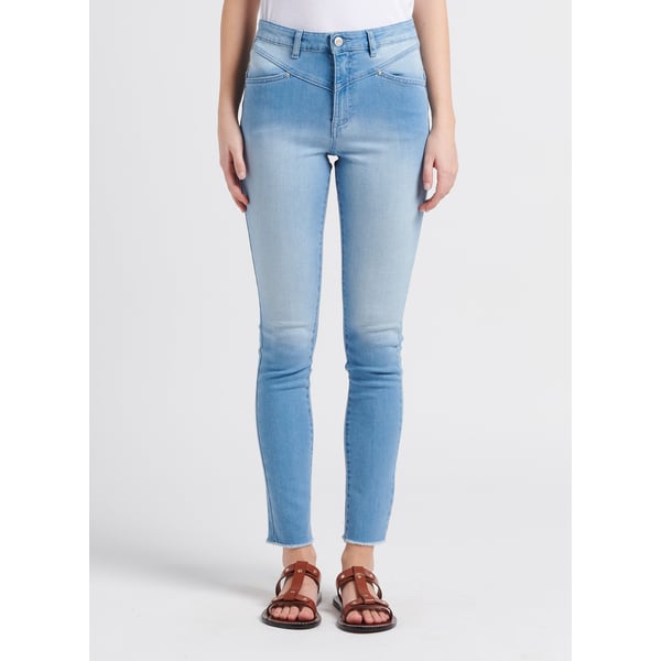 Jegging slim-fit en coton délavé