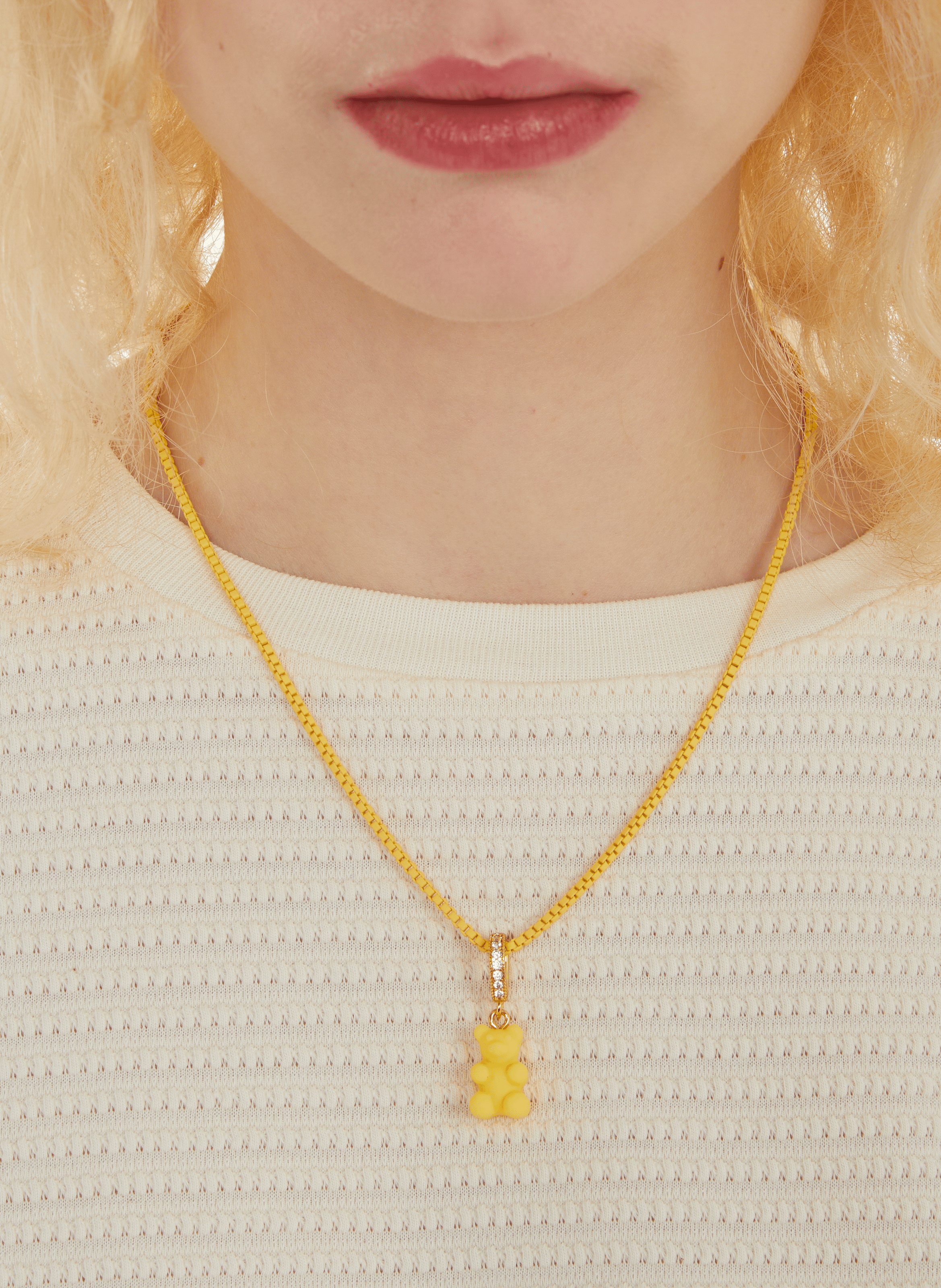 Collier chaine  Jaune