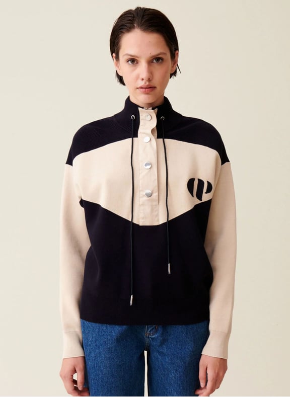 Sweat col montant Bleu by CLAUDIE PIERLOT CLAUDIE PIERLOT Sweat col montant Bleu