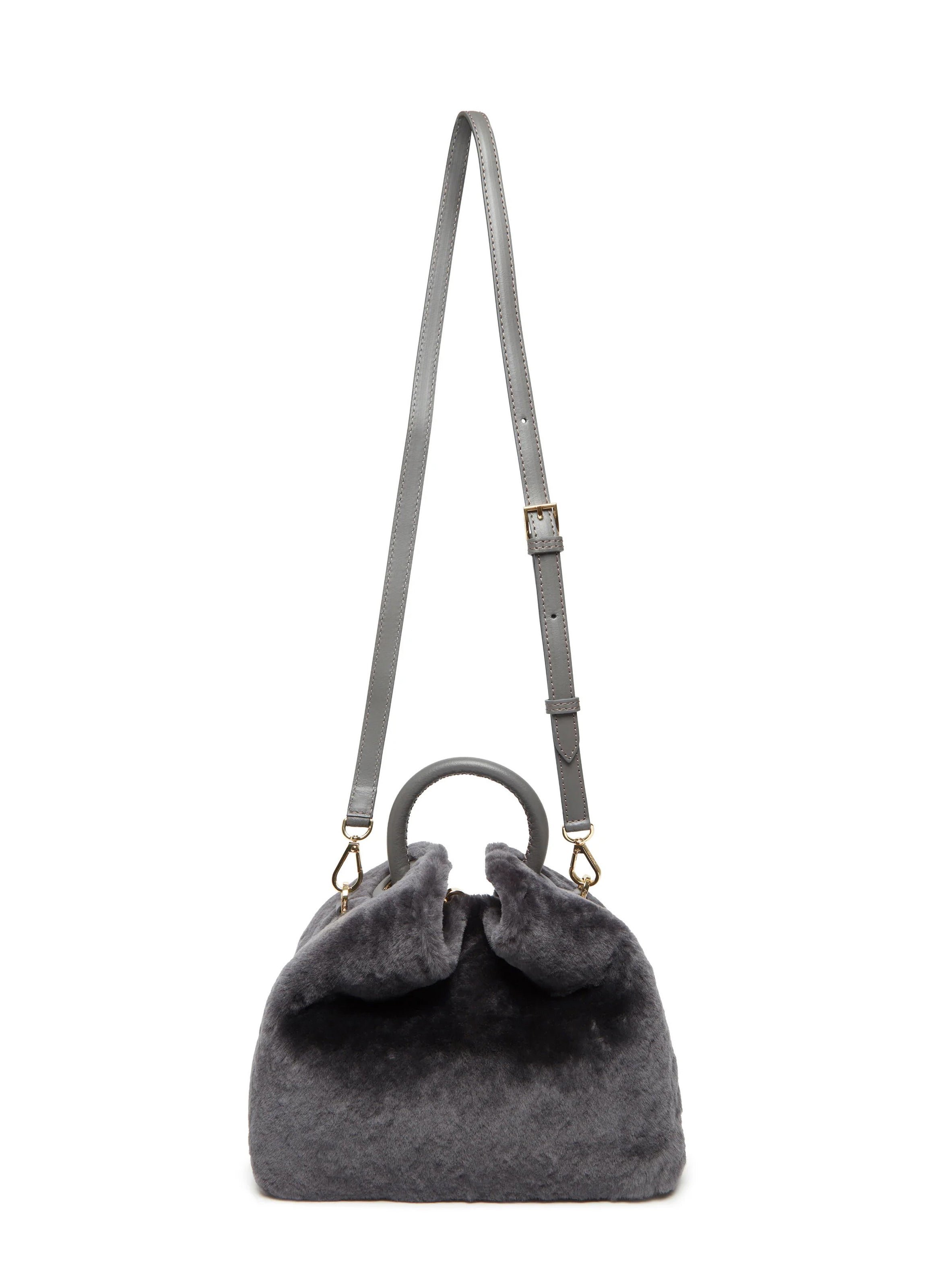 Sac à main baozi en shearling ELLEME Gris
