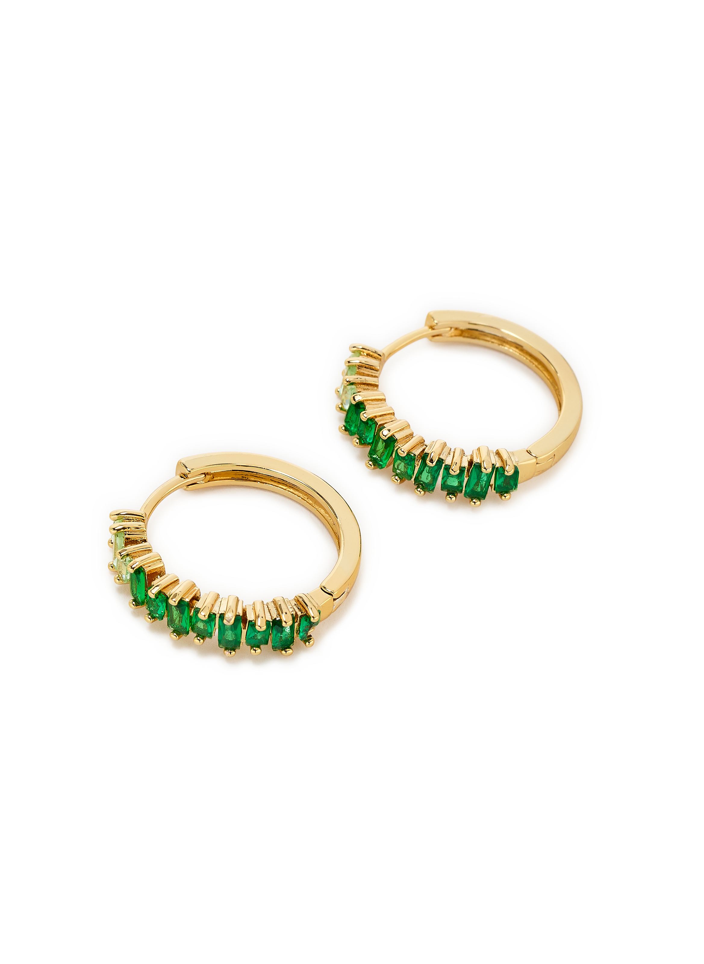 Boucles d'oreille cristaux AU PRINTEMPS PARIS Vert