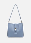 Bucket bag - Top Double  Bleu cendre - in - argent