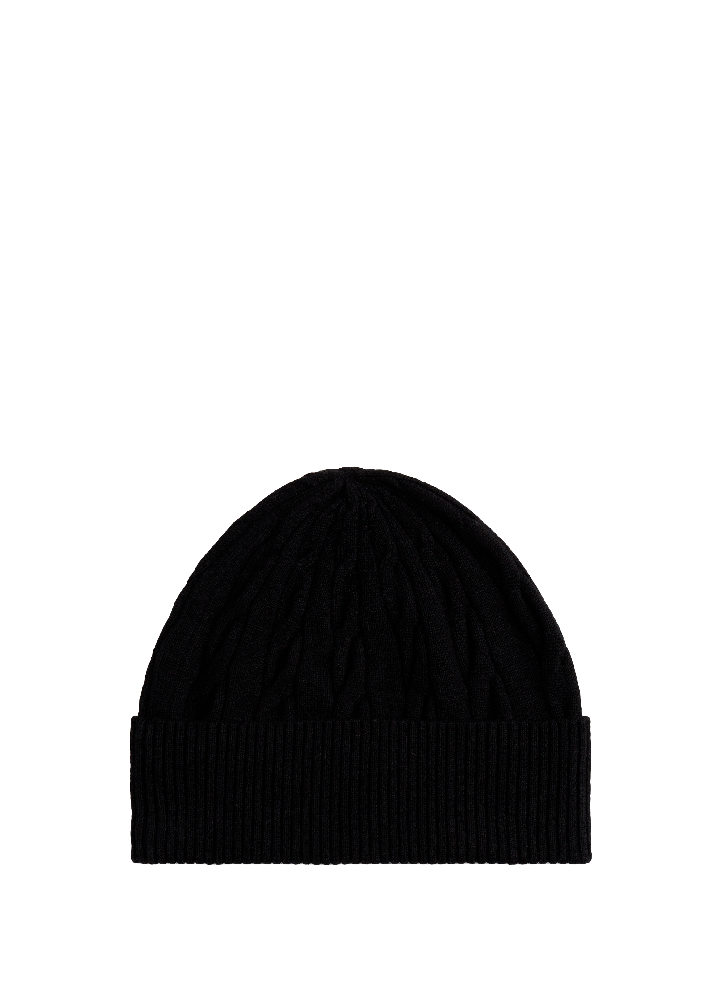 Wool and cotton beanie TOMMY HILFIGER Black