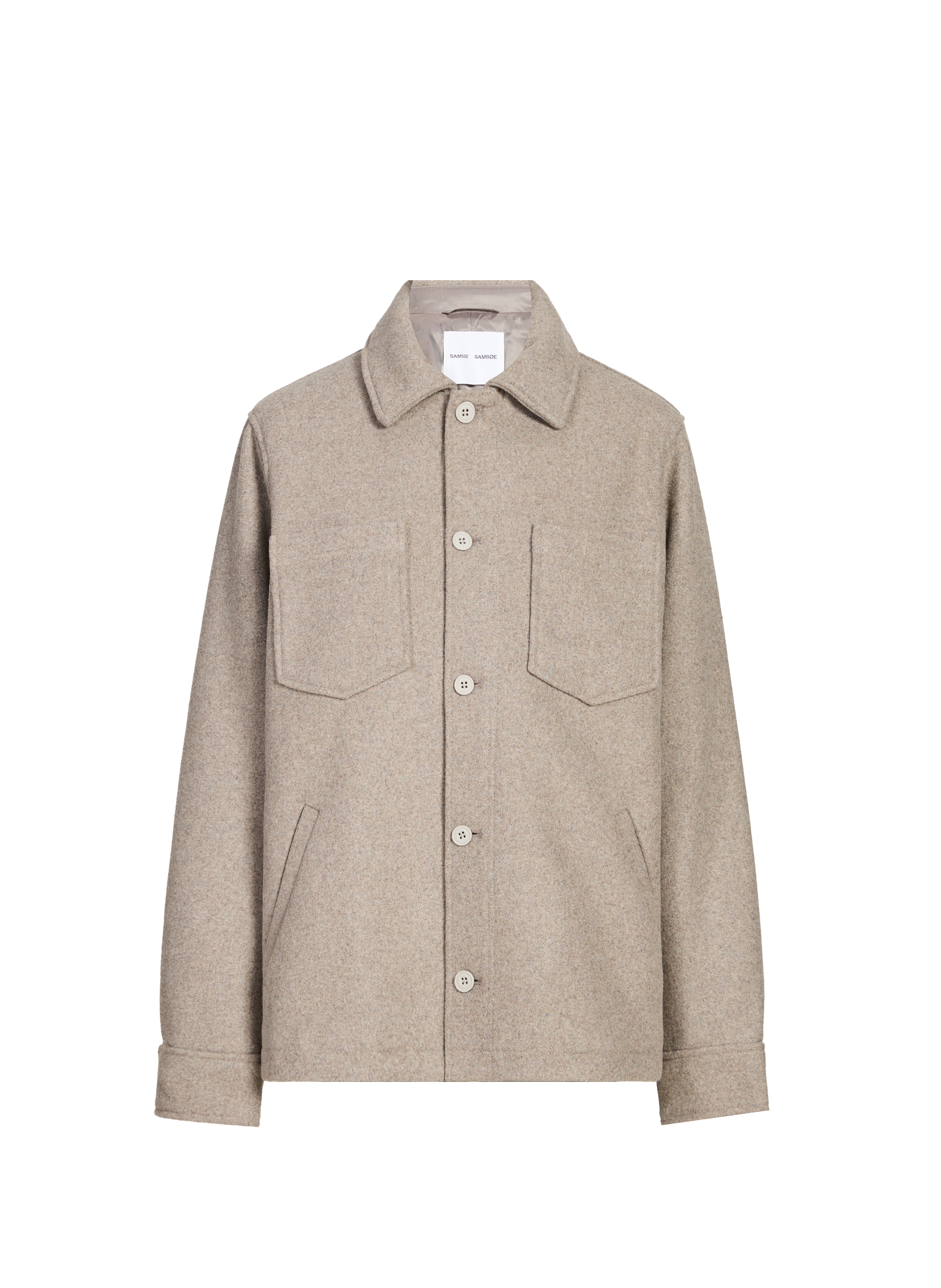 SAMSOE SAMSOE Manteau droit col classique Gris