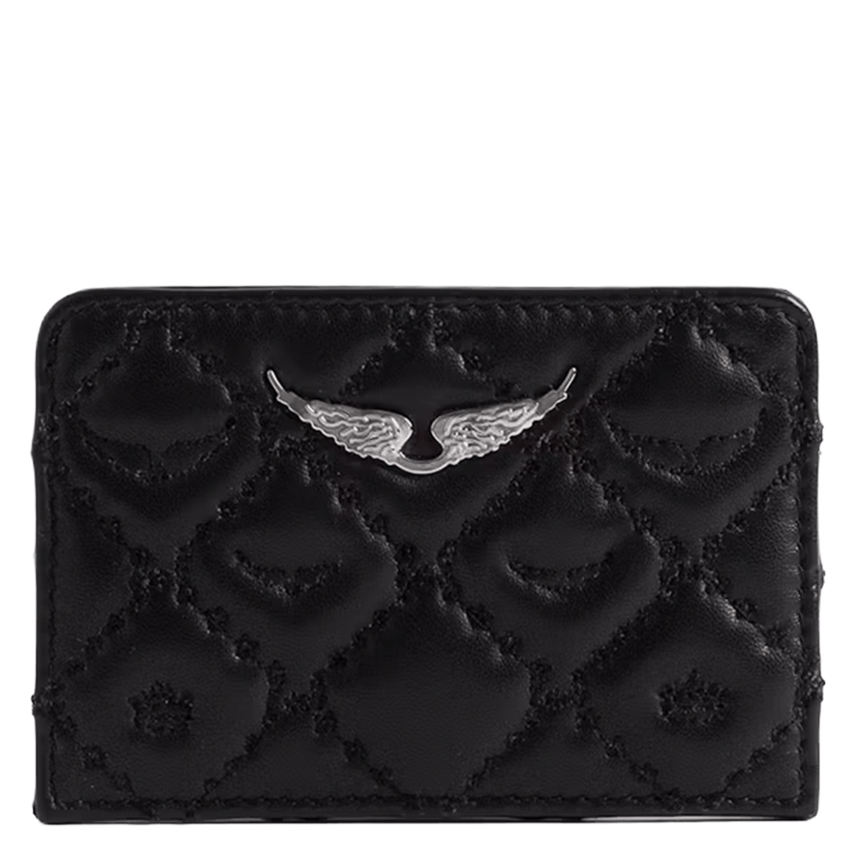 Porte-cartes en cuir matelassé zv pass ZADIG&VOLTAIRE Noir