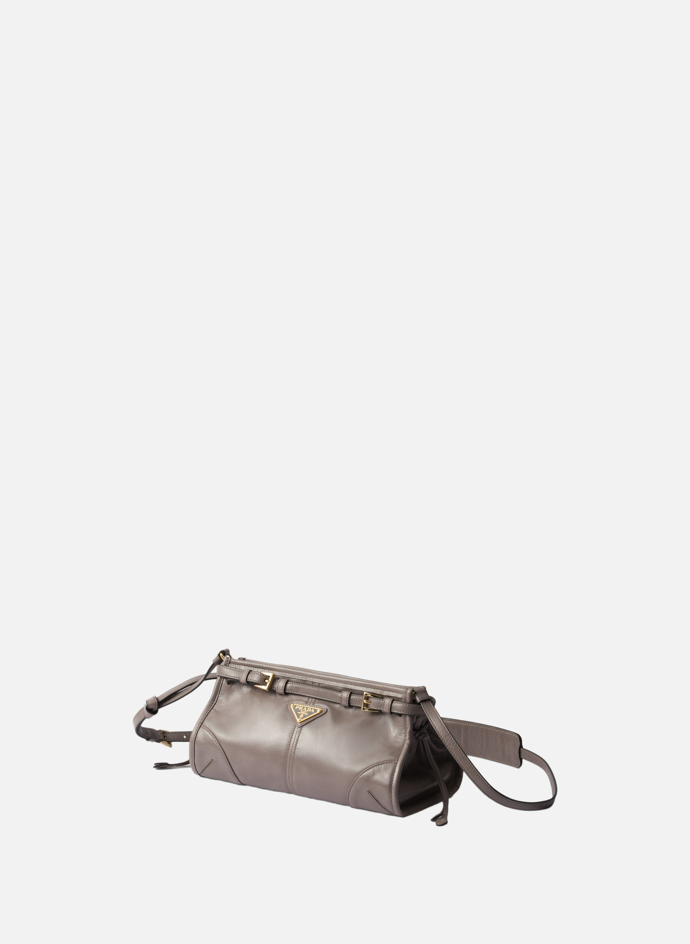 Petit sac à bandoulière prada bonnie en cuir PRADA Gris