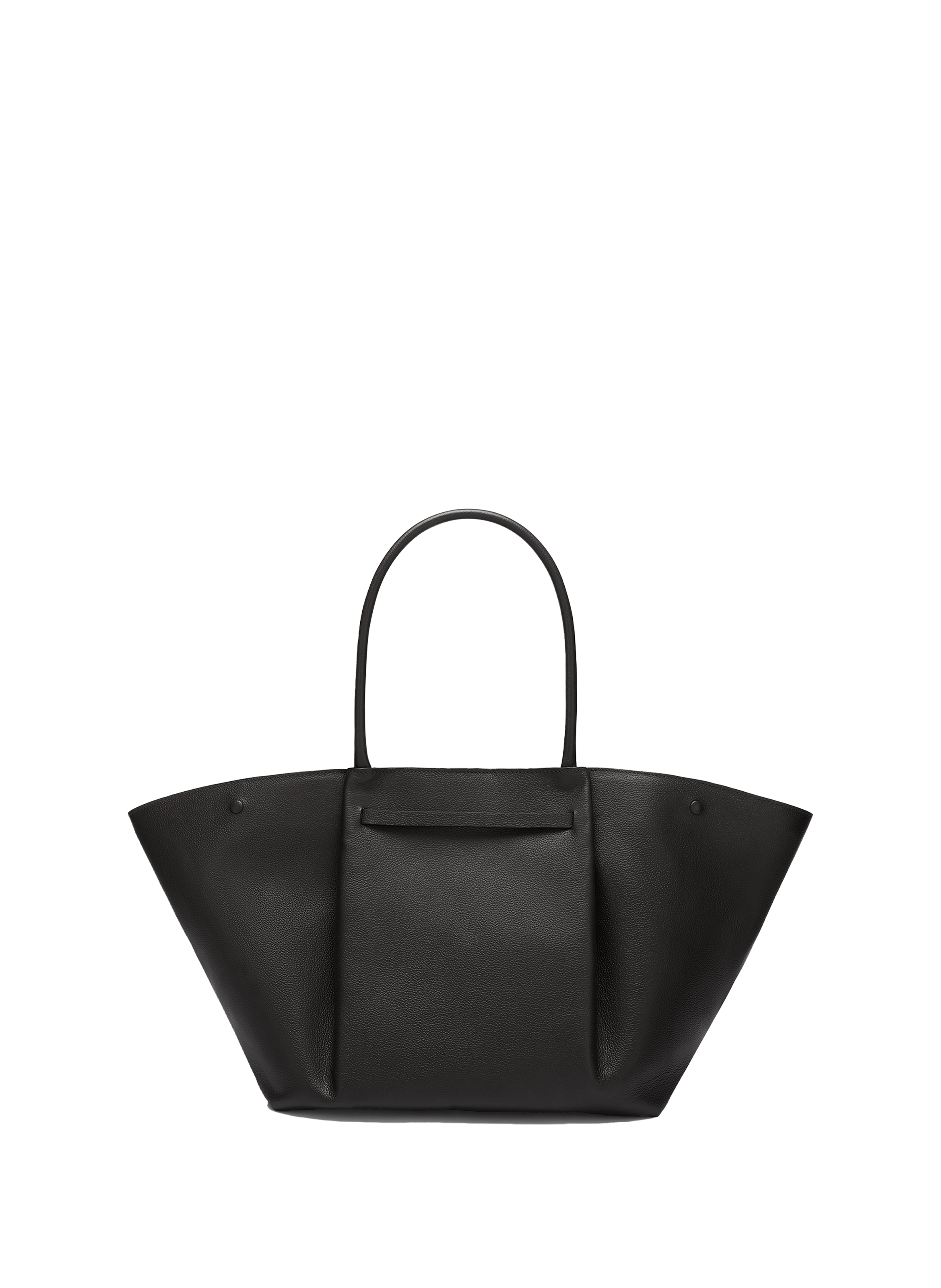 New York grained leather handbag DEMELLIER LONDON Black