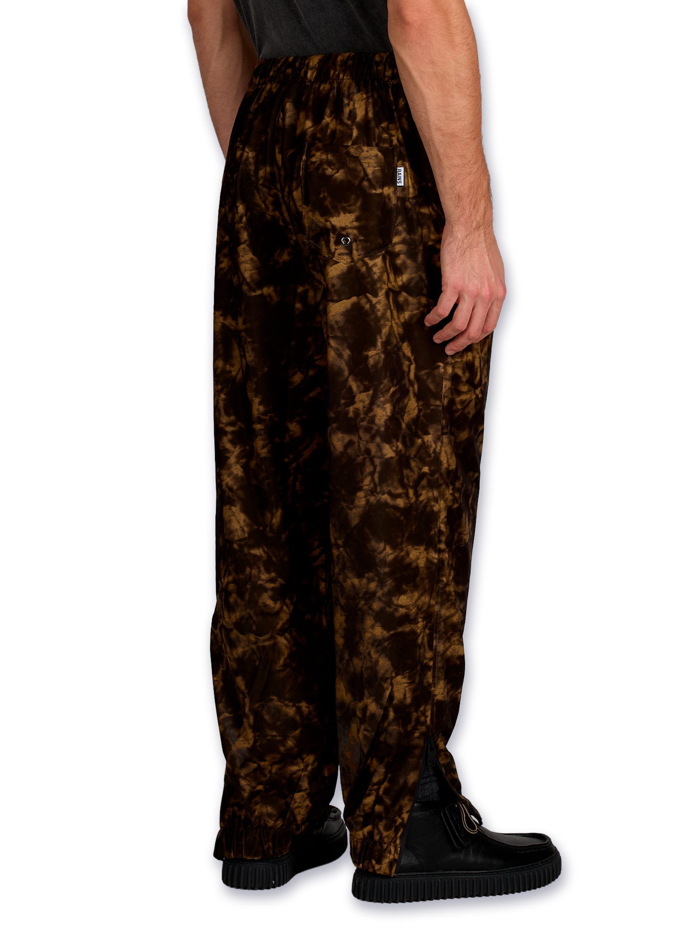 Coated trousers RAINS Brown