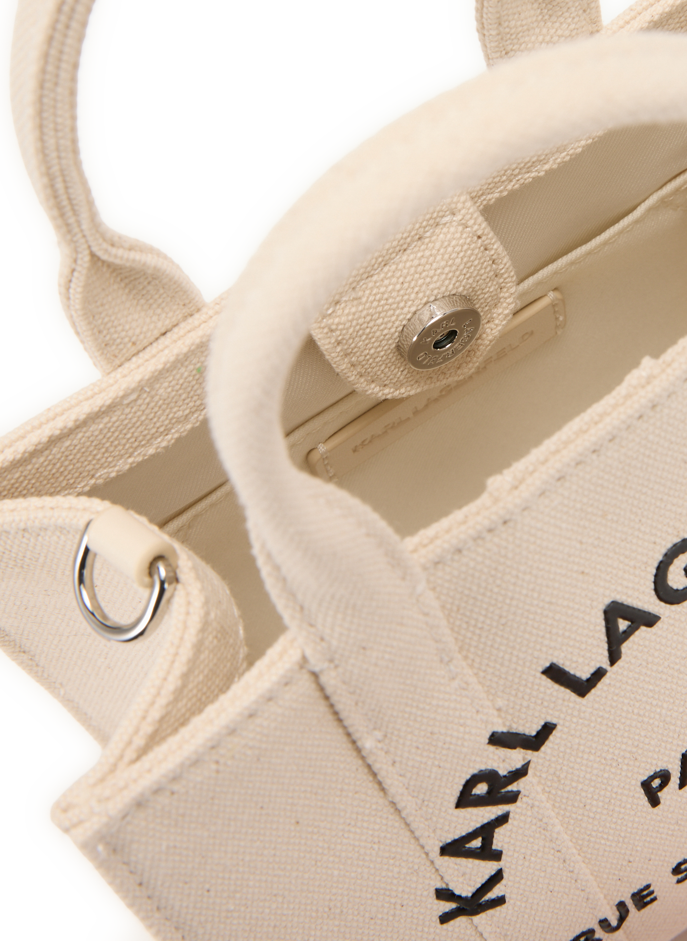 Sac à main en coton KARL LAGERFELD Beige