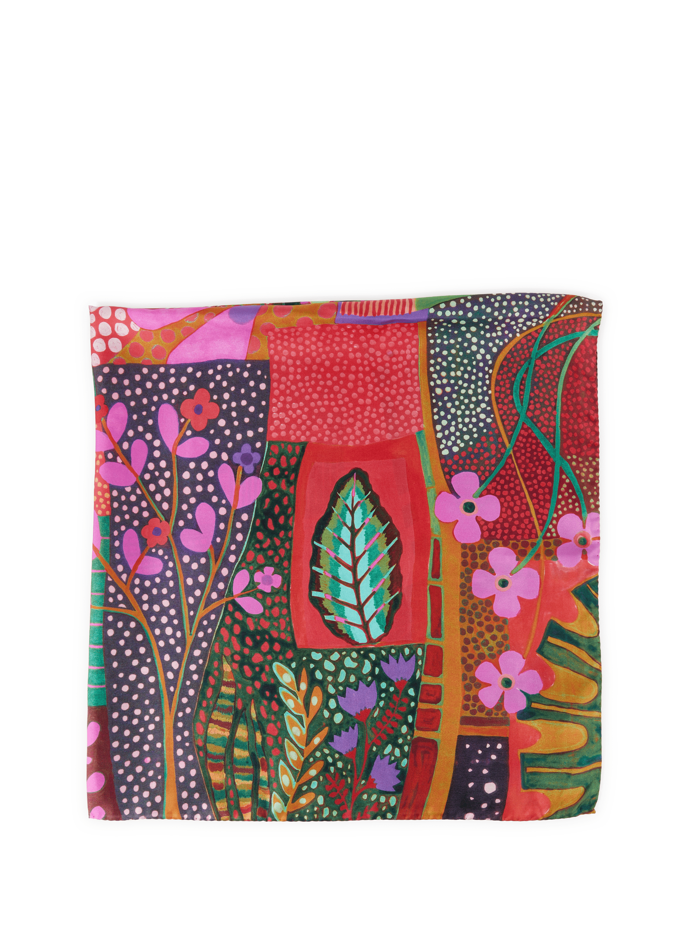 Printed silk scarf AU PRINTEMPS PARIS Multicolour