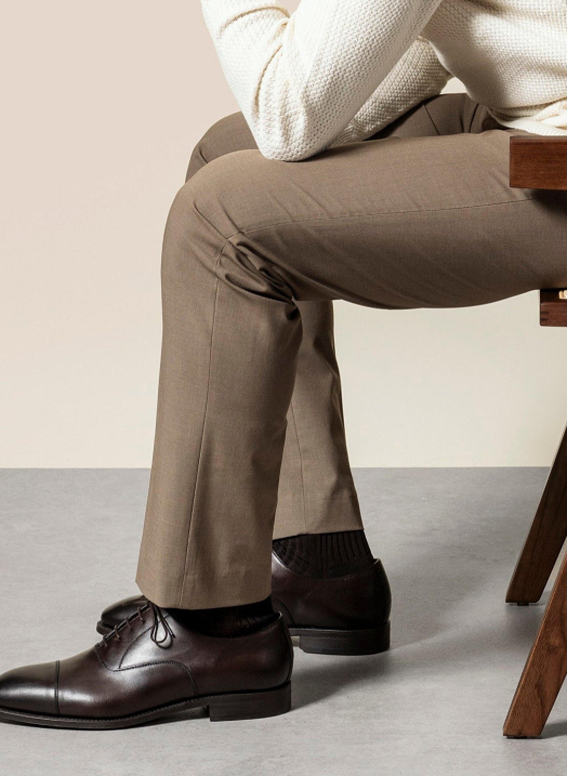 Richelieu cuir patiné consul FINSBURY Marron