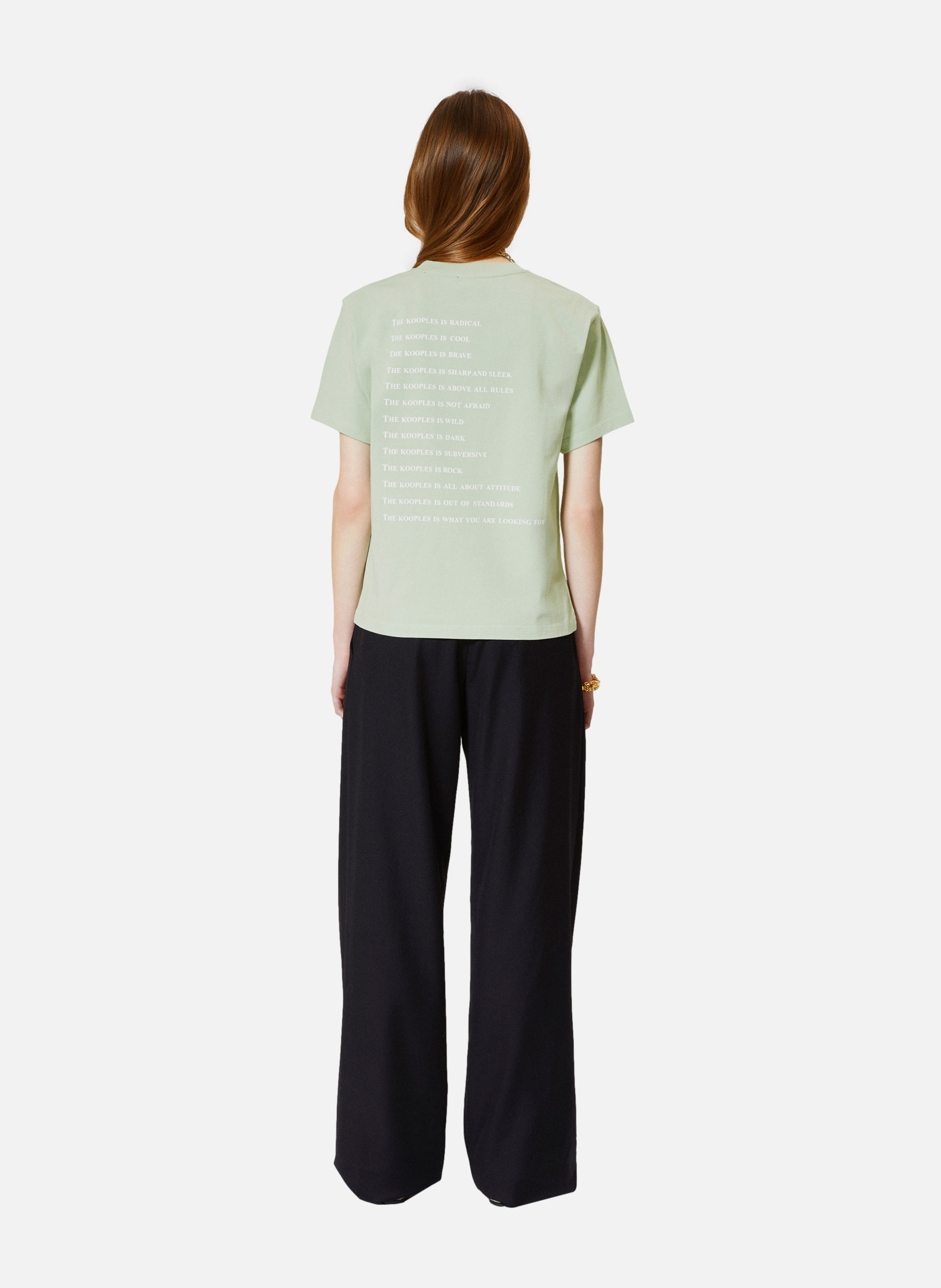 T-shirt what is avec strass THE KOOPLES Vert