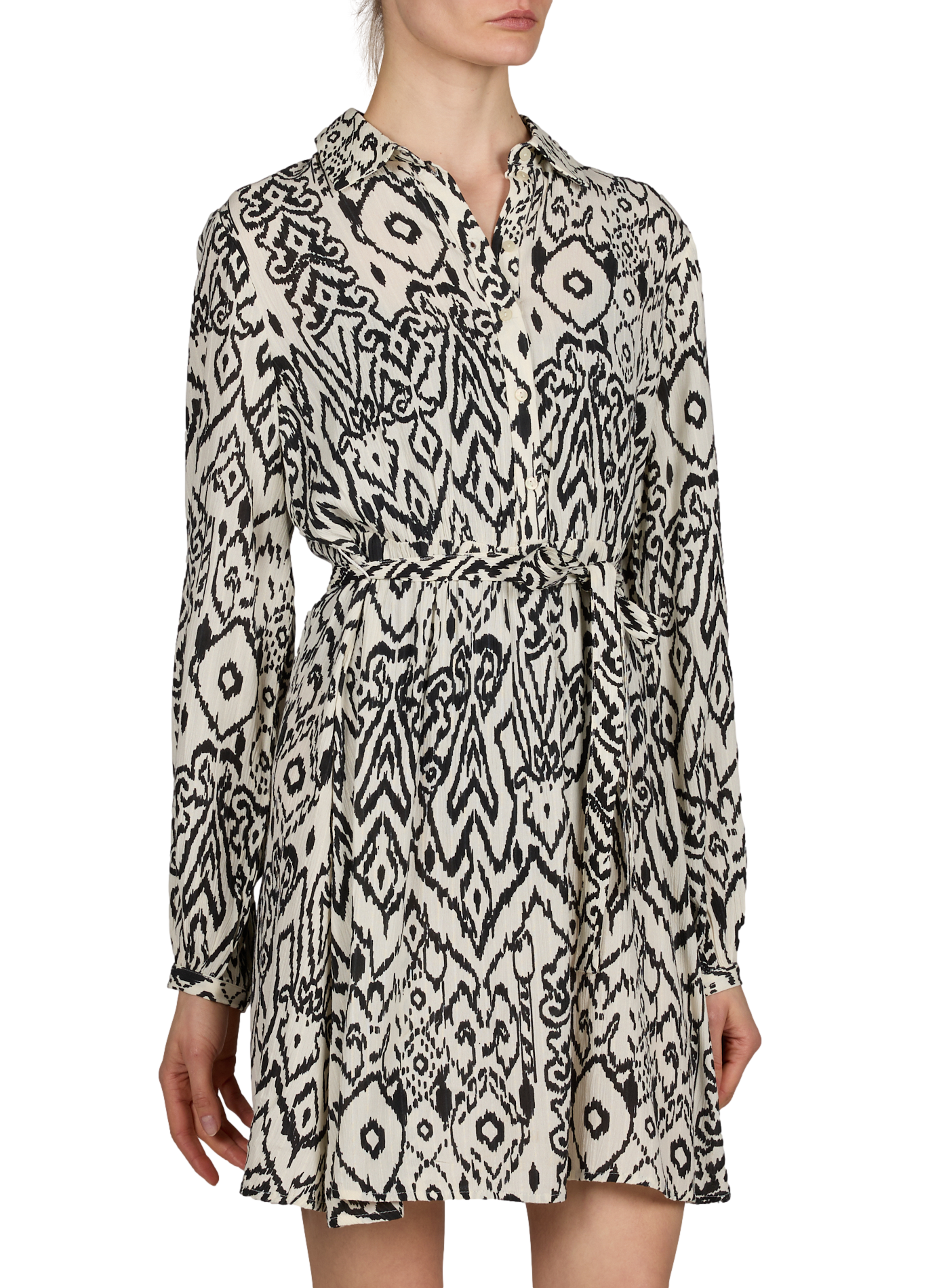 Short printed dress Bria Eva VILA Beige