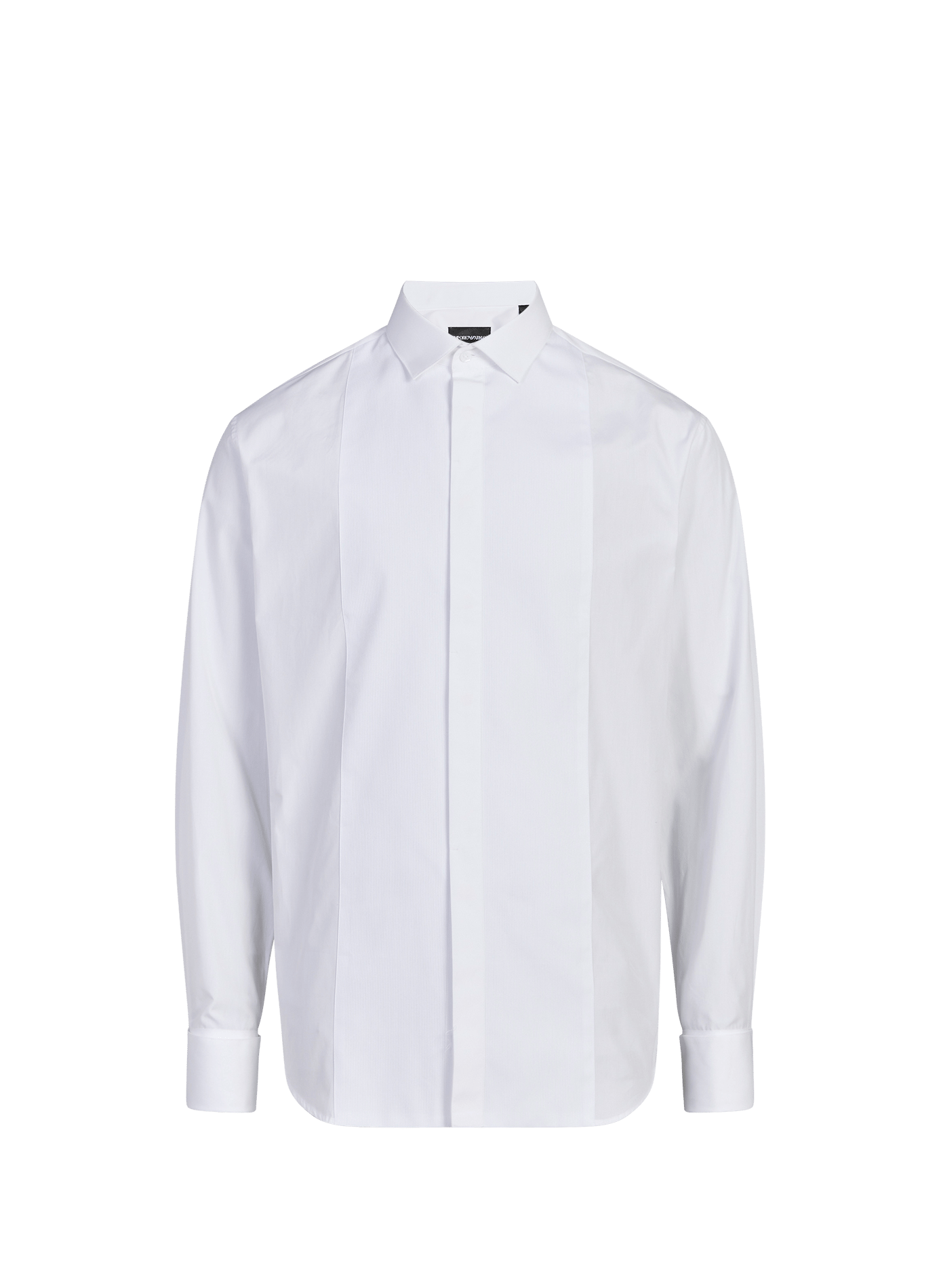 Chemise détail plissé en coton EMPORIO ARMANI Blanc
