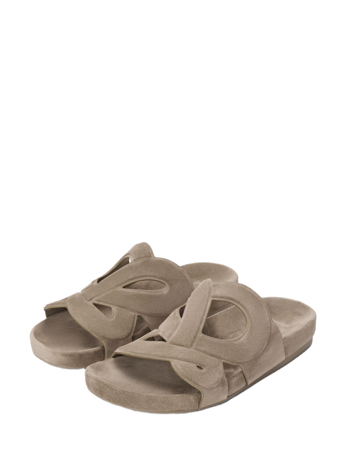 Monogram velvet leather mules Ease LOEWE Grey