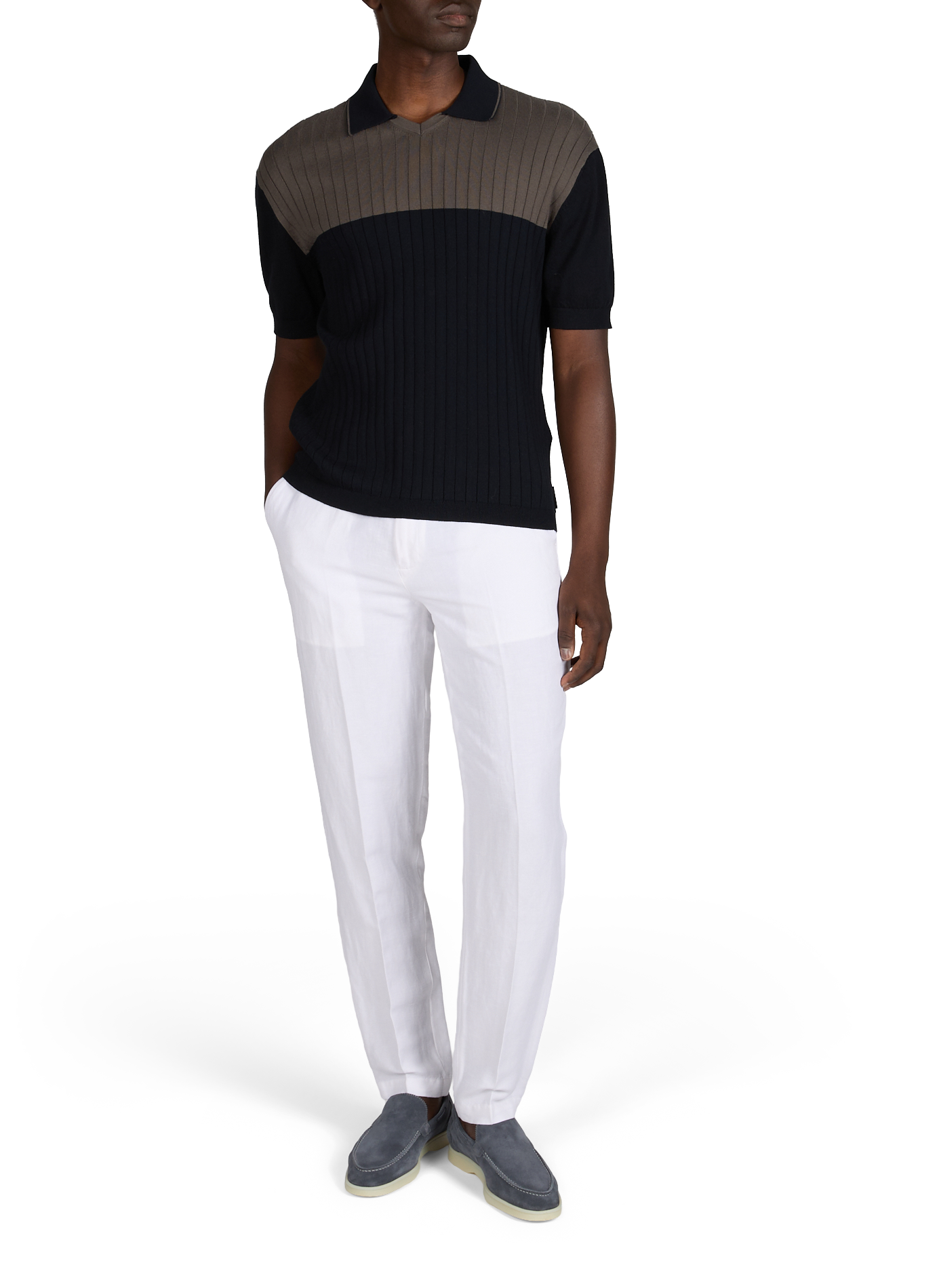 Pantalon en lin mélangé ARMANI EXCHANGE Blanc