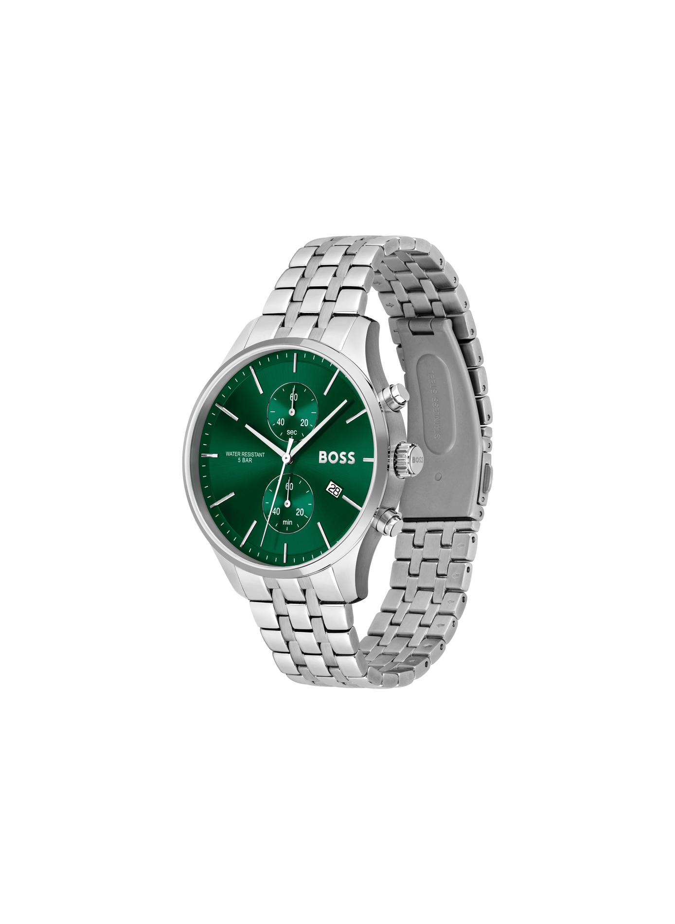Montre quartz Associate en acier inoxydable BOSS MONTRES Vert