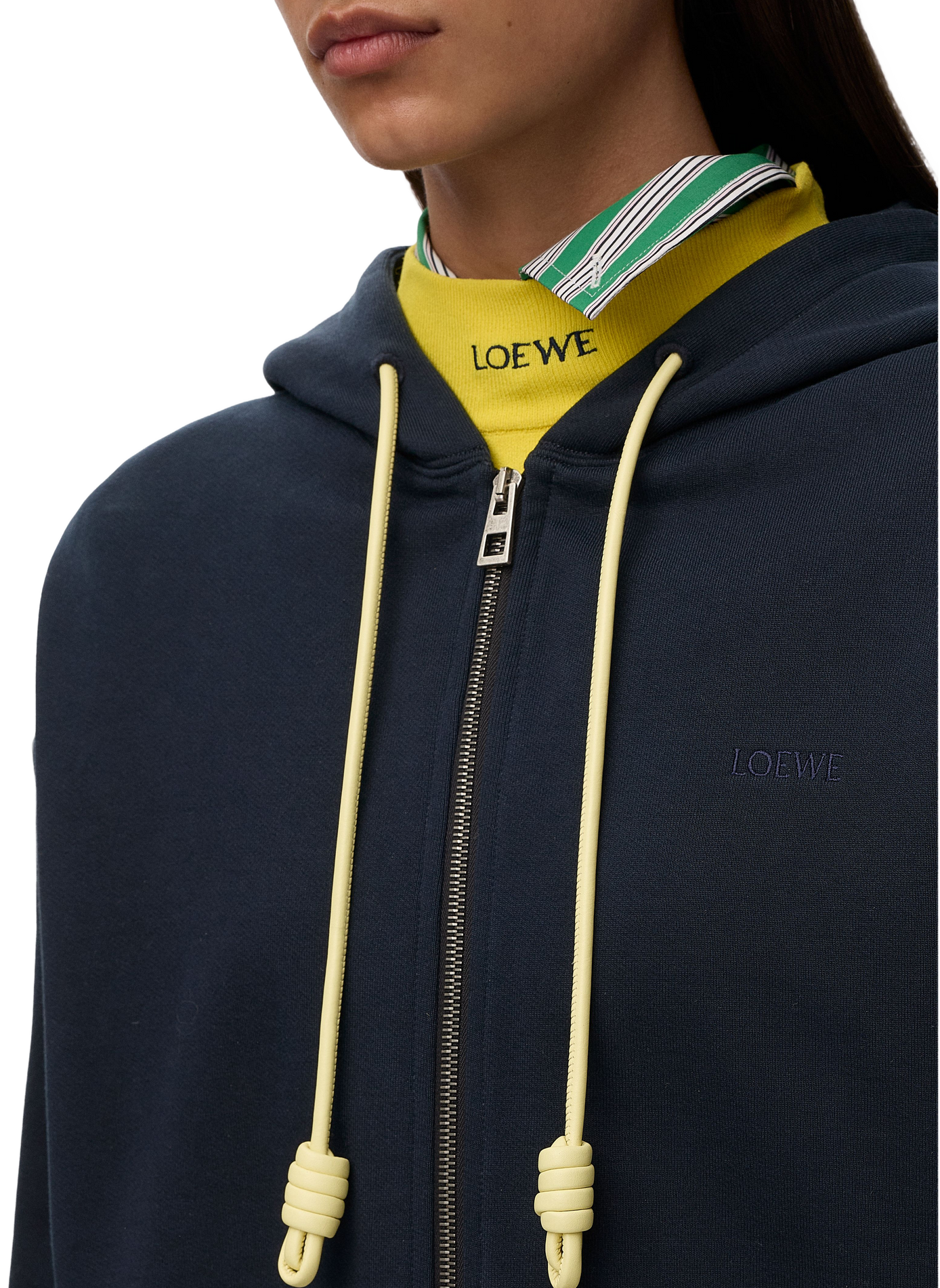 Hoodie met capuchon Flamenco van katoen LOEWE Blauw