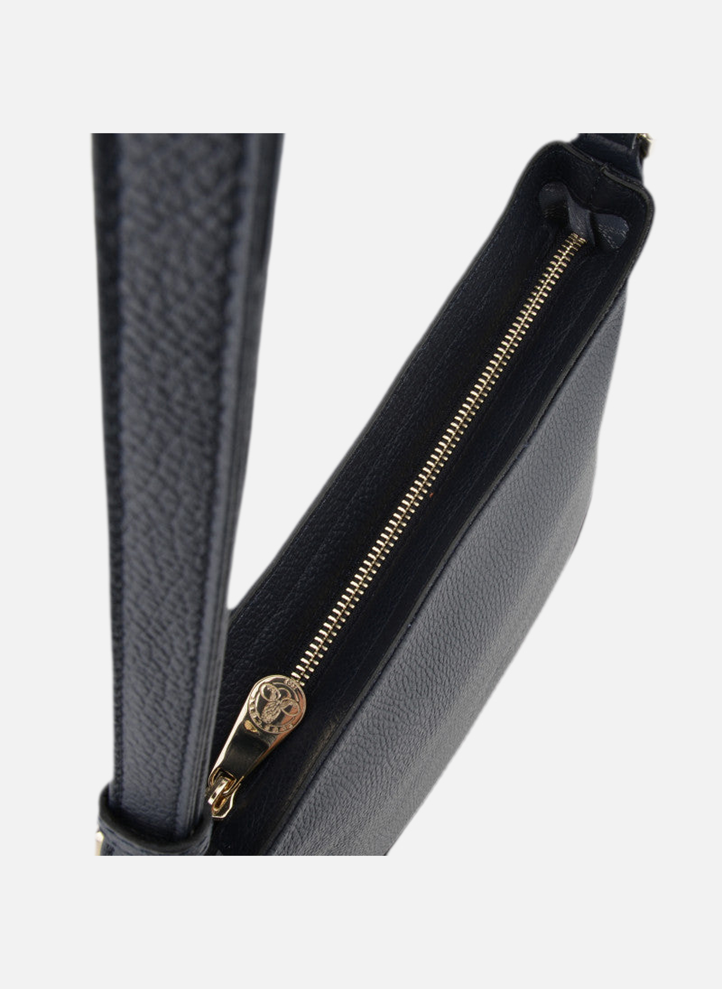 110 magnet | sac porté croisé en cuir de veau grainé POURCHET Bleu