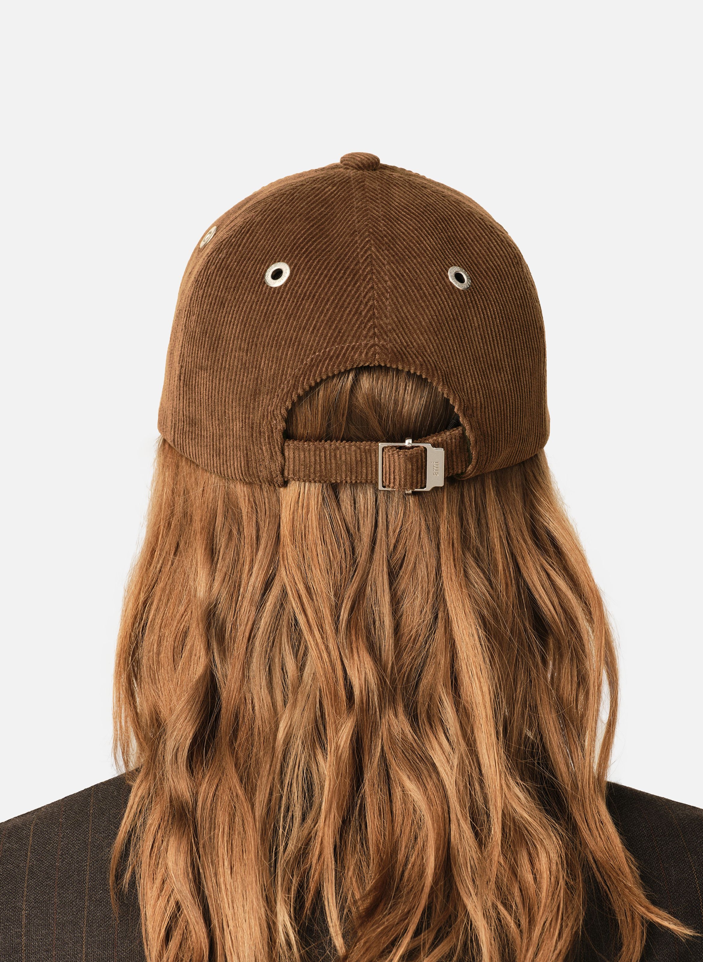 Casquette unisexe en velours de coton ami de coeur AMI PARIS Marron