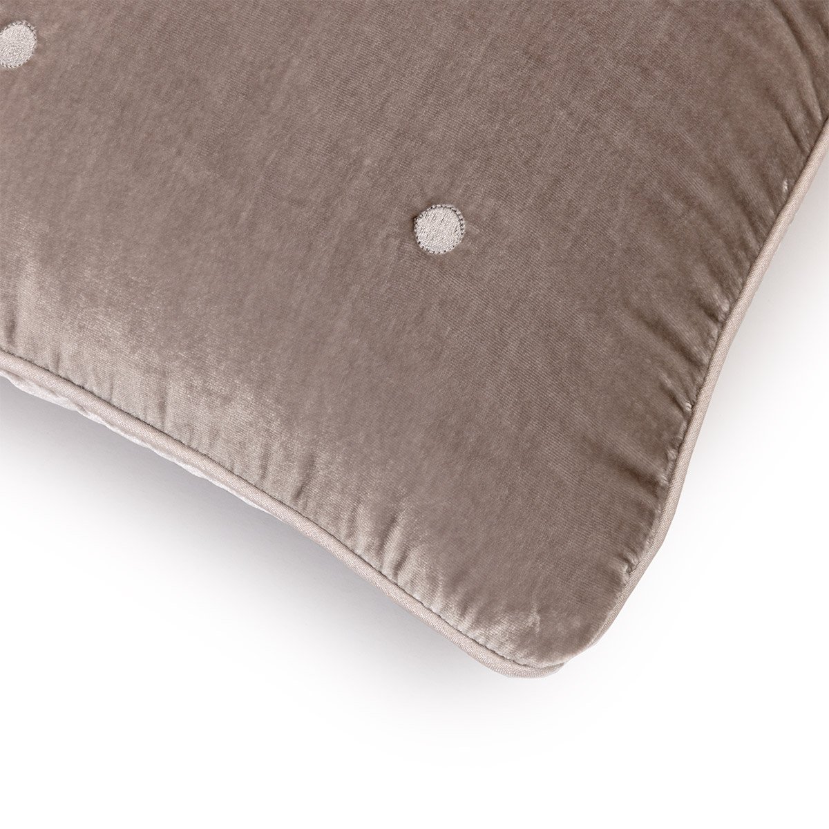 Housse de coussin en soie, cocon YVES DELORME Gris