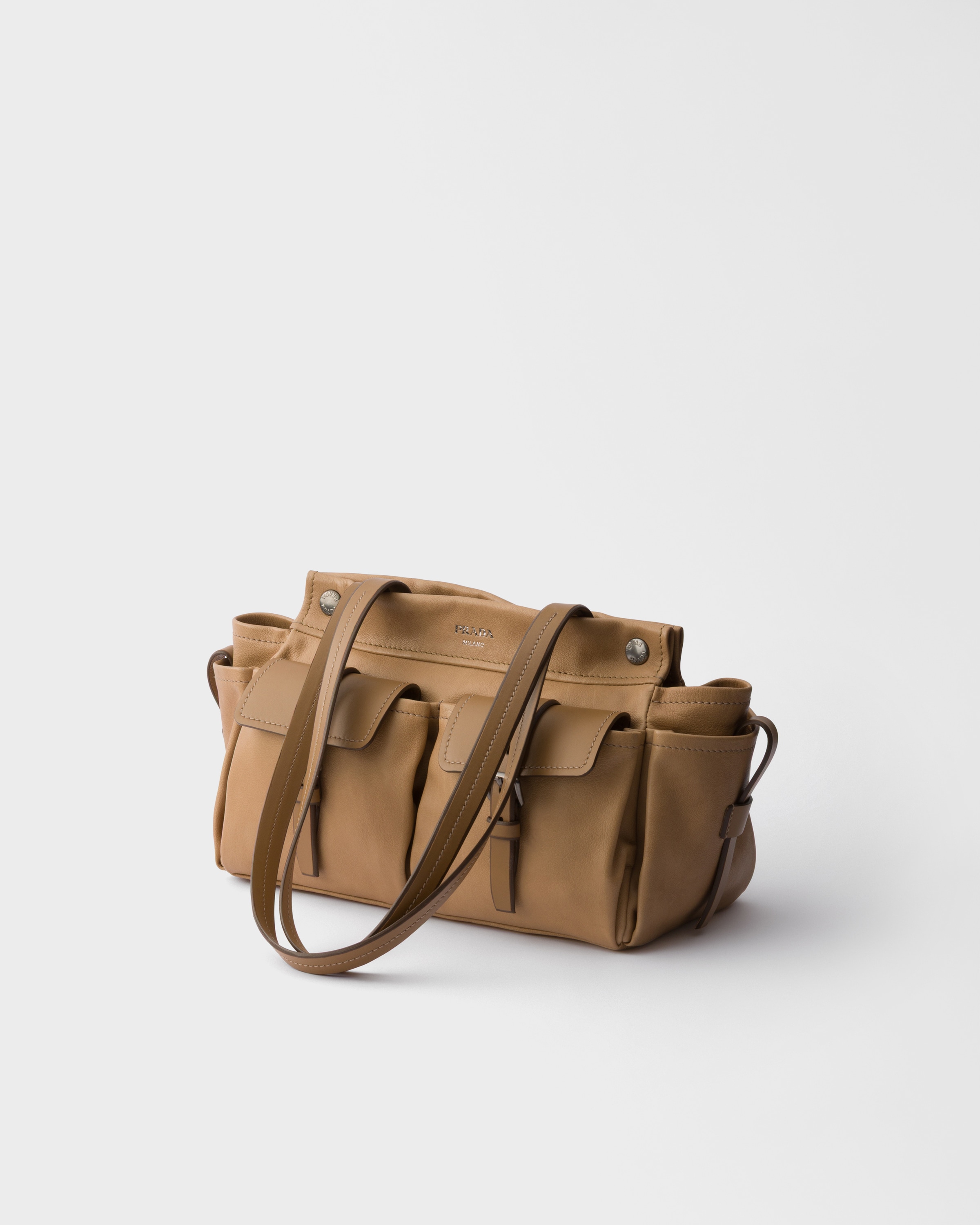 Cabas en cuir prada route PRADA Beige