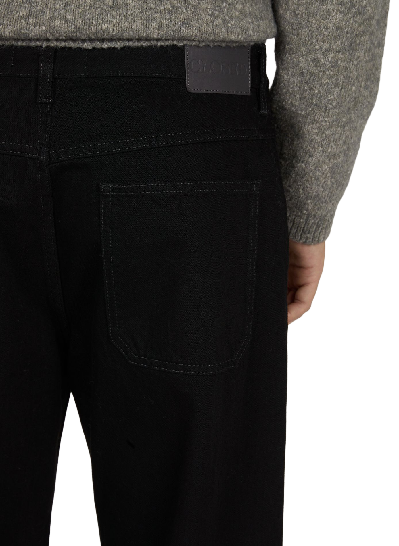 Jean large en coton CLOSED Noir