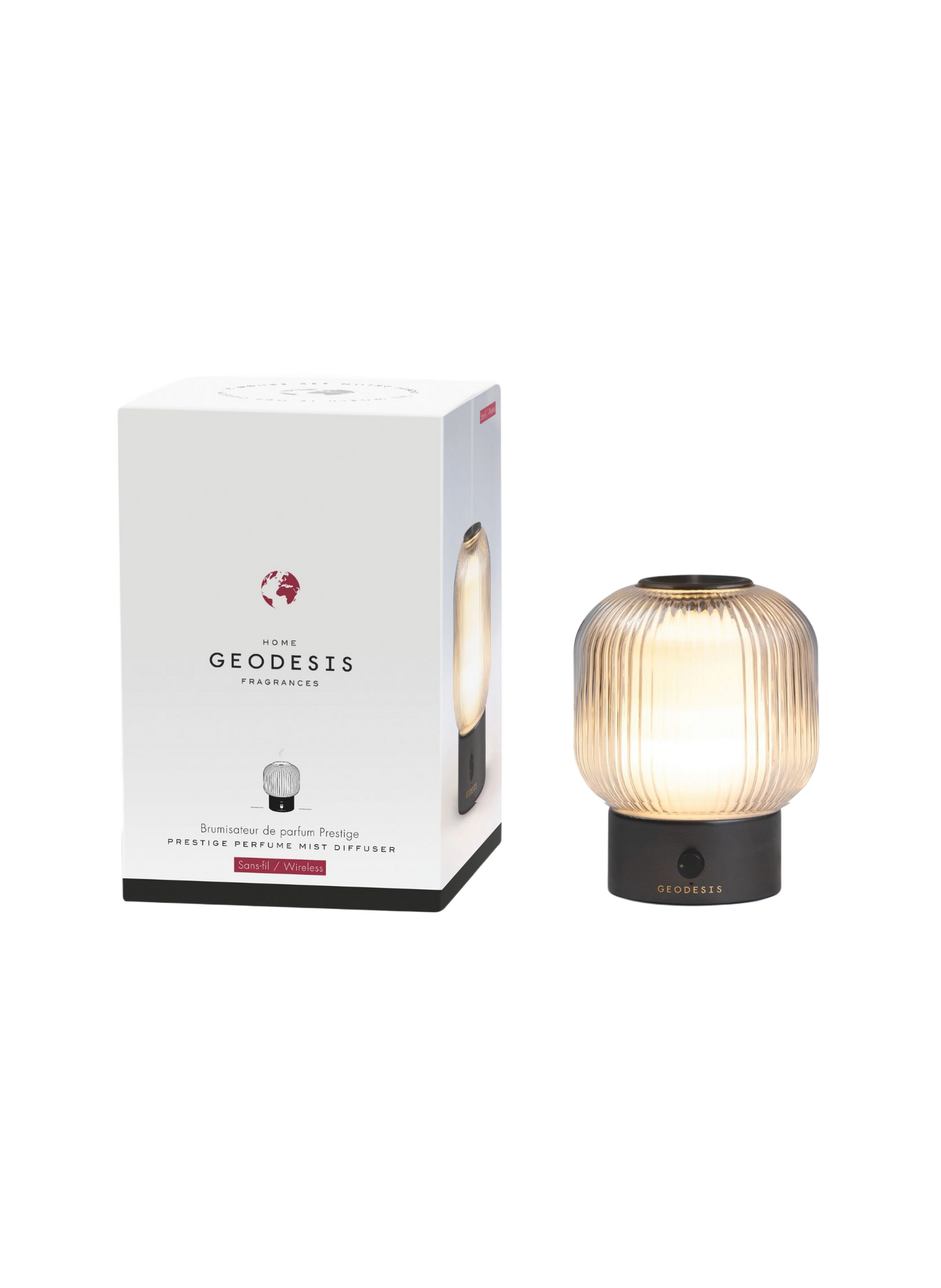 Brumisateur de parfum sans fil Prestige en verre GEODESIS Transparent
