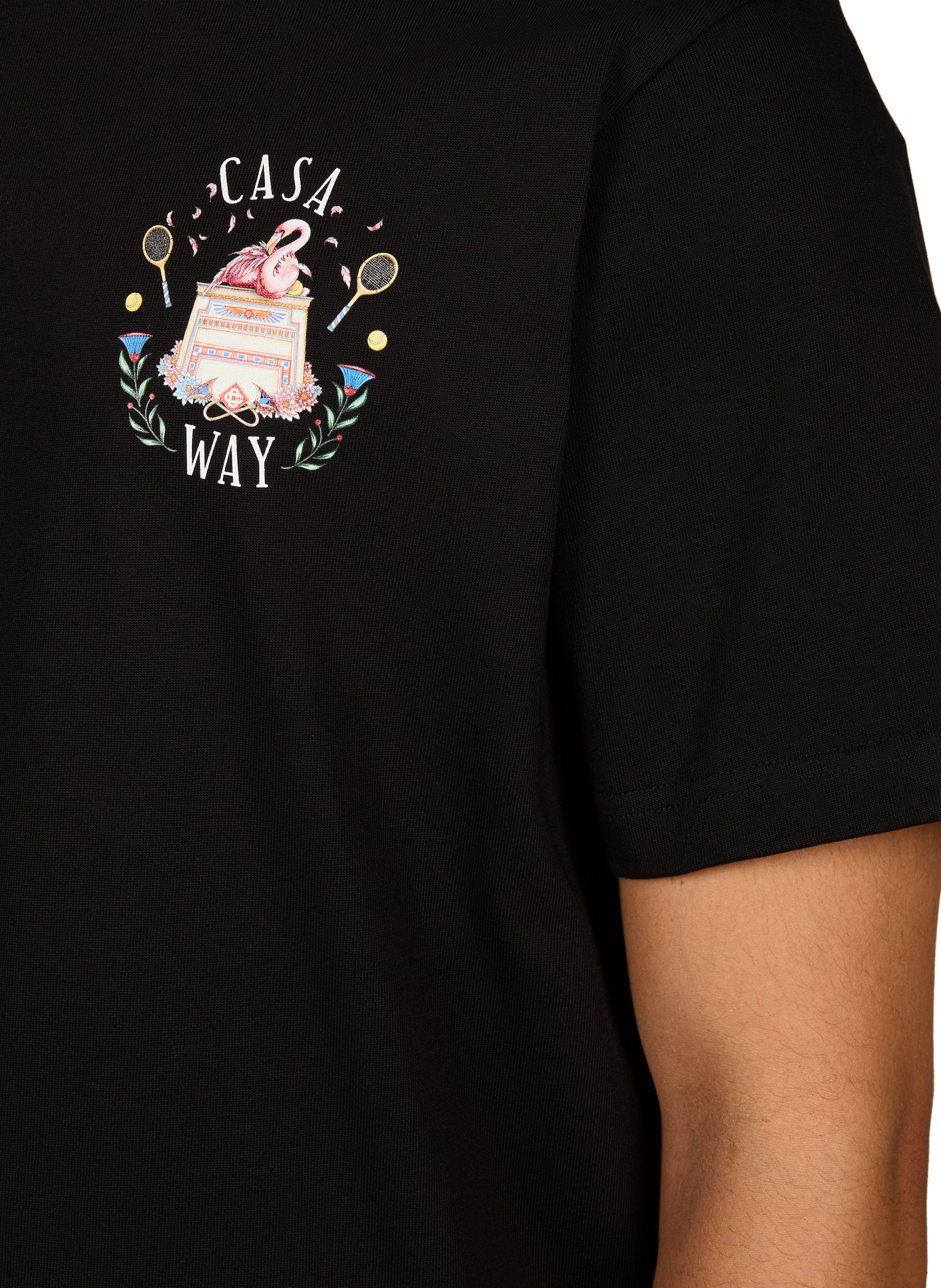 Round neck T-shirt with printed back in cotton CASABLANCA PARIS Multicolour