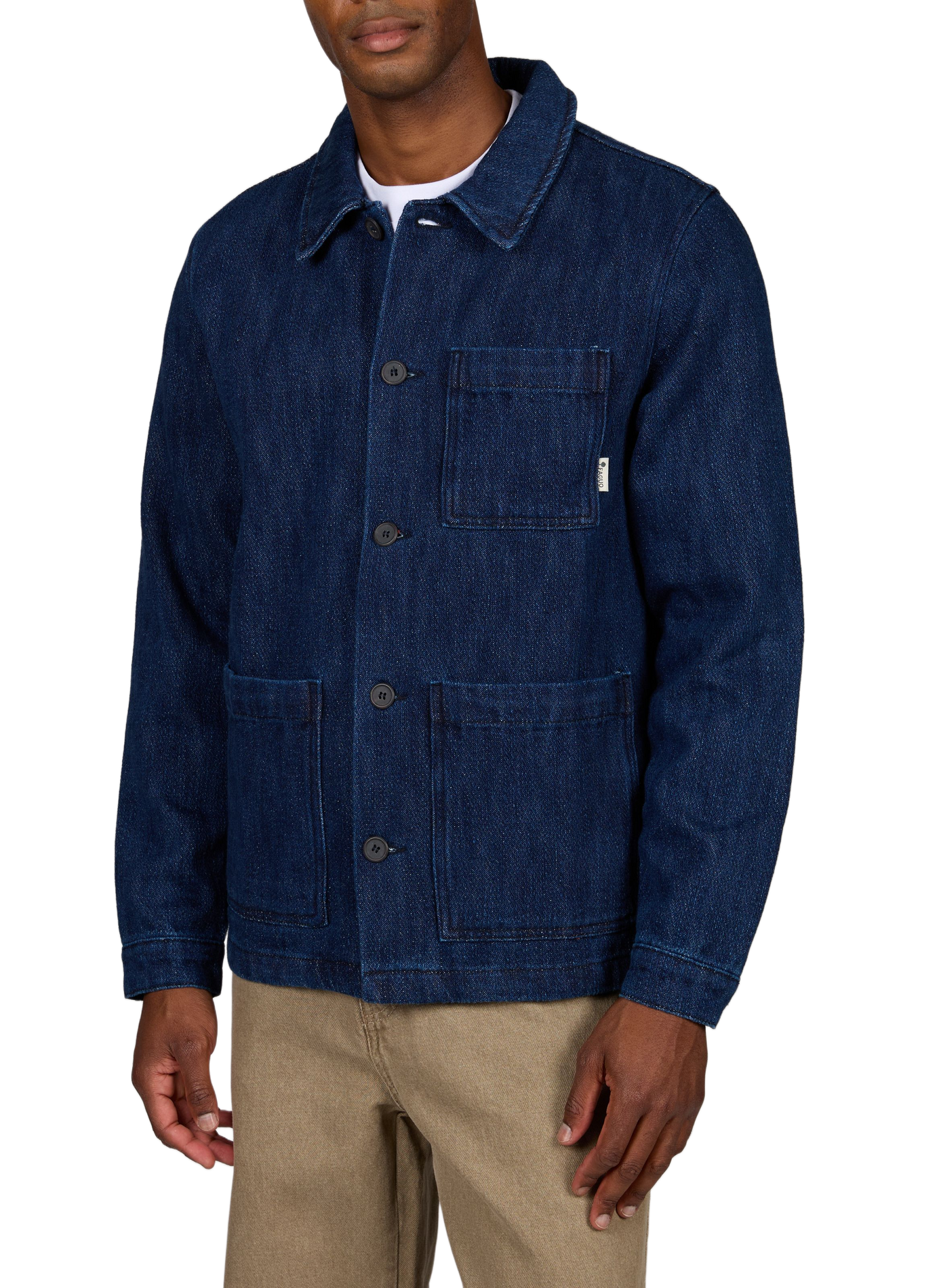 Gerade Baumwolljacke FAGUO Blau
