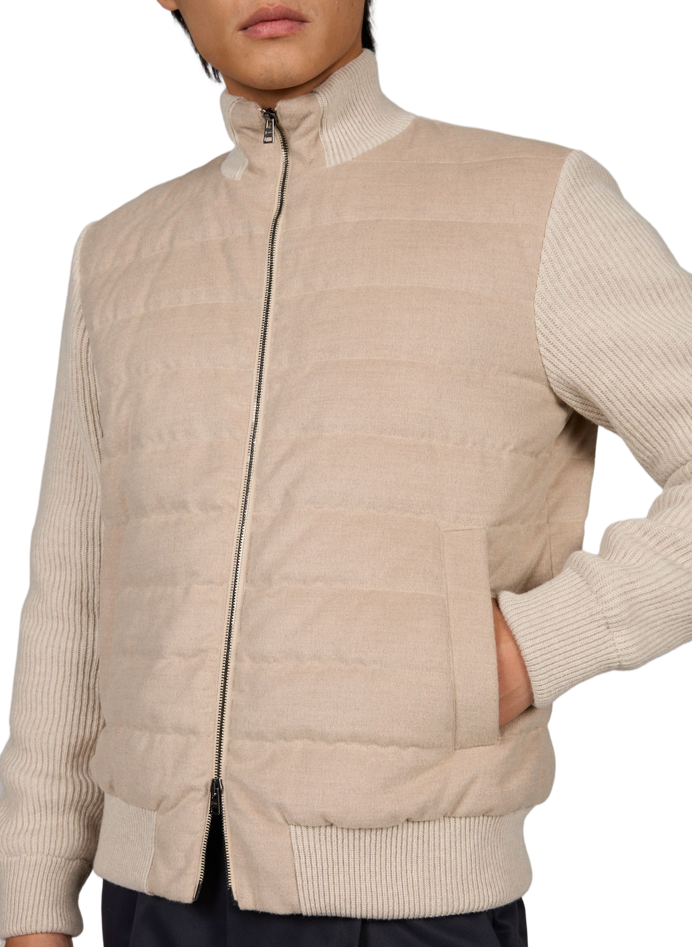 Quilted straight jacket HERNO Beige
