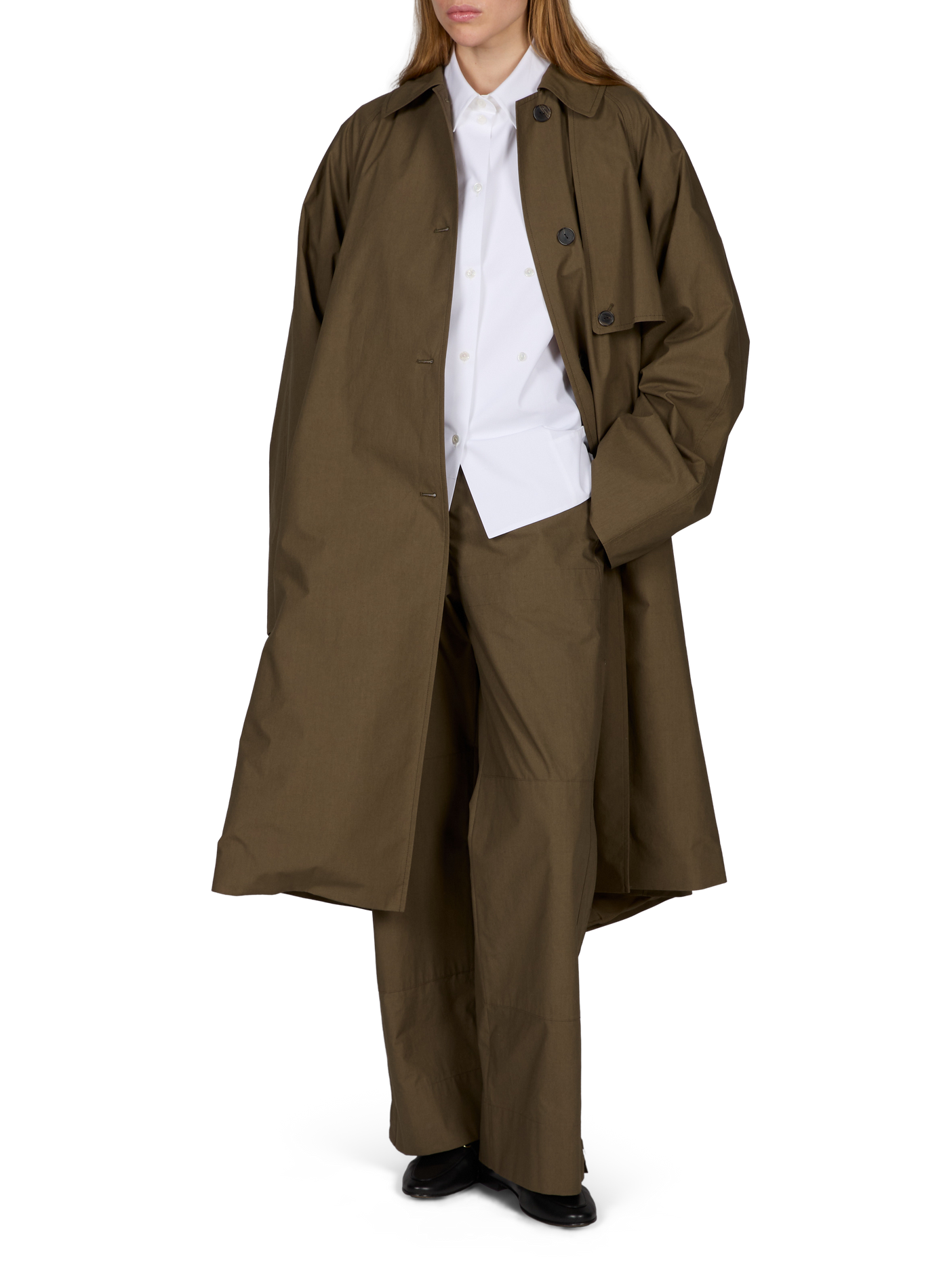 Getailleerde katoenen trenchcoat CALVIN KLEIN COLLECTION Grijs