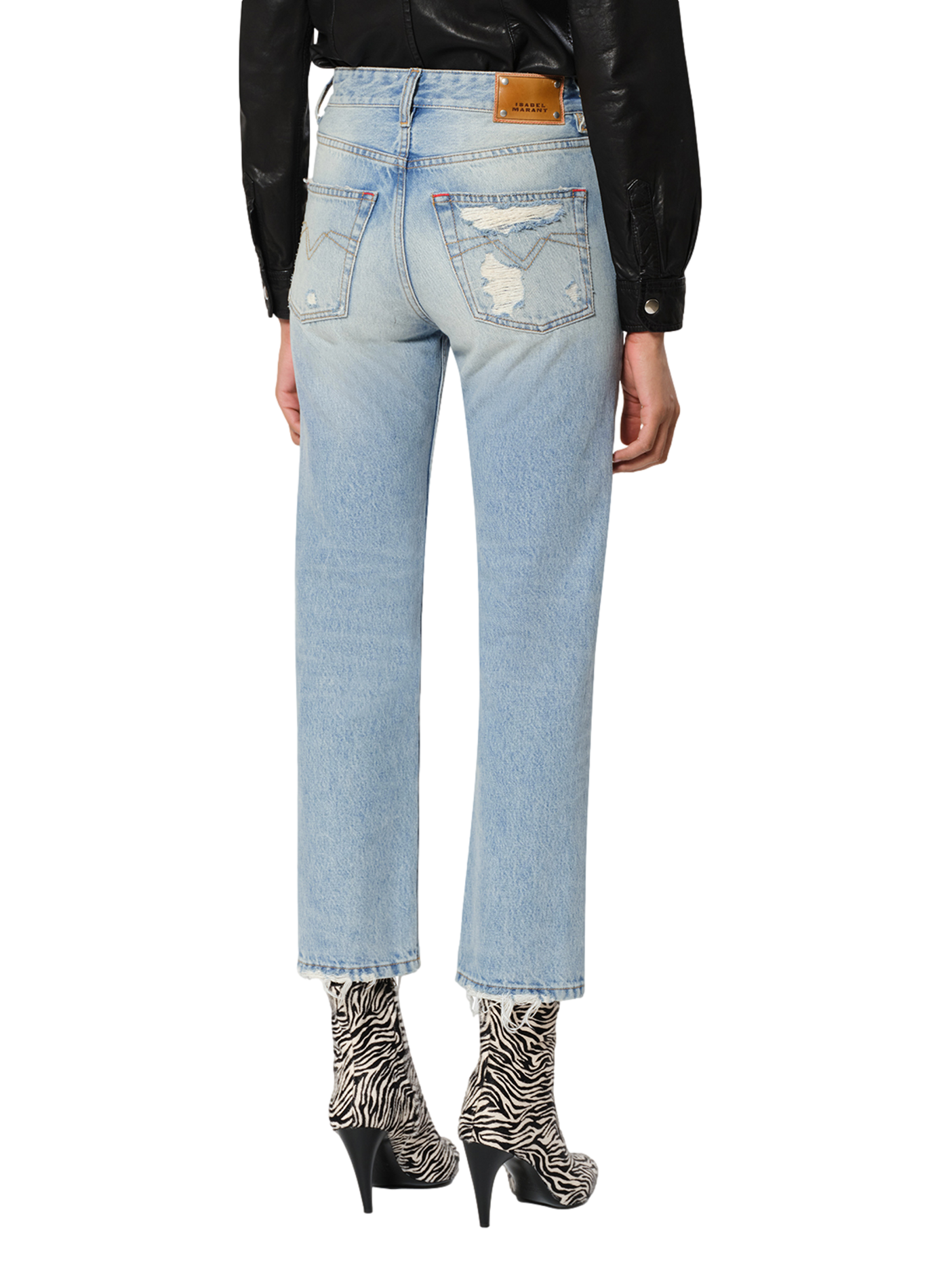 Cropped Daya-jeans van katoendenim ISABEL MARANT Blauw