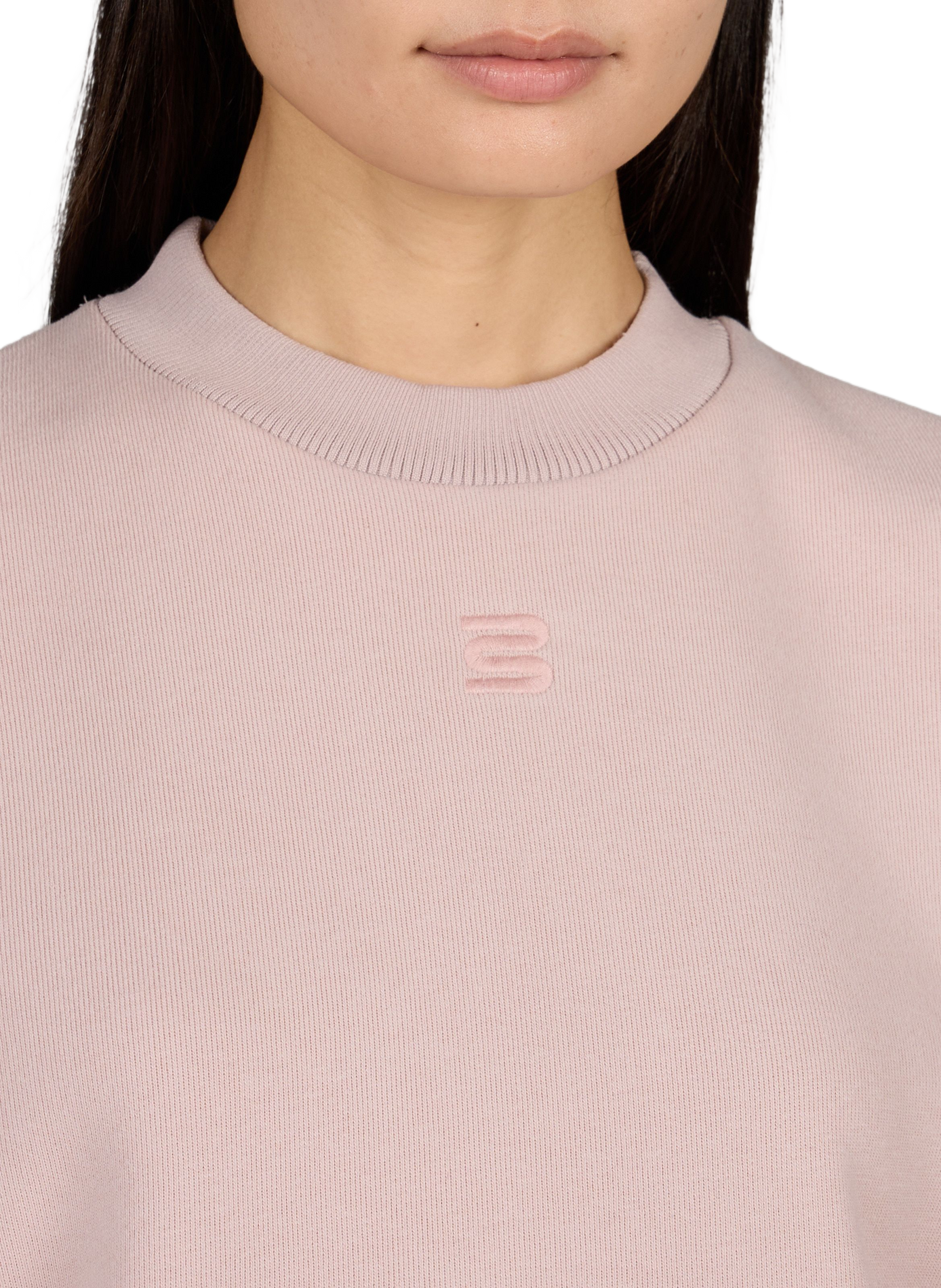 Plain sweatshirt in mixed cotton BELLEROSE Pink