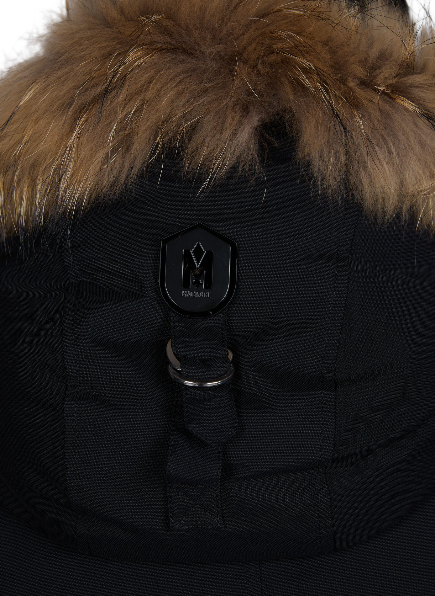 Daunenjacke mit Kapuze und Pelz MACKAGE Schwarz