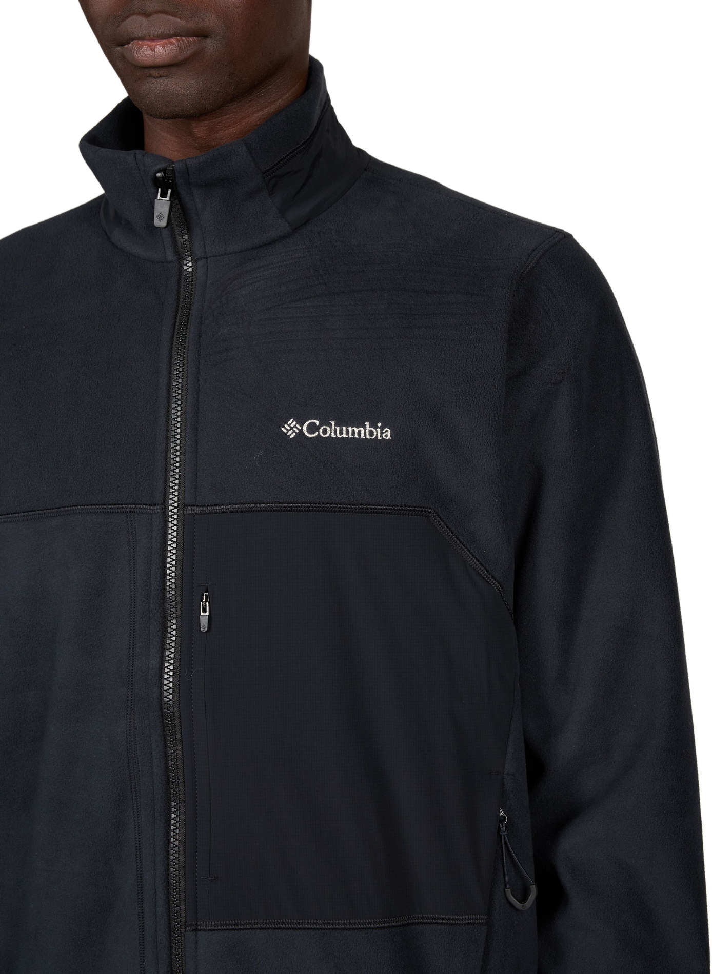 Plain zip-up high-neck jacket COLUMBIA Grey