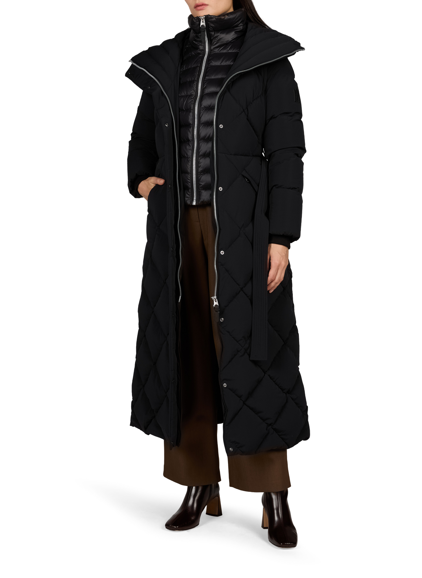Langer Laurella Daunenjacke MACKAGE Schwarz