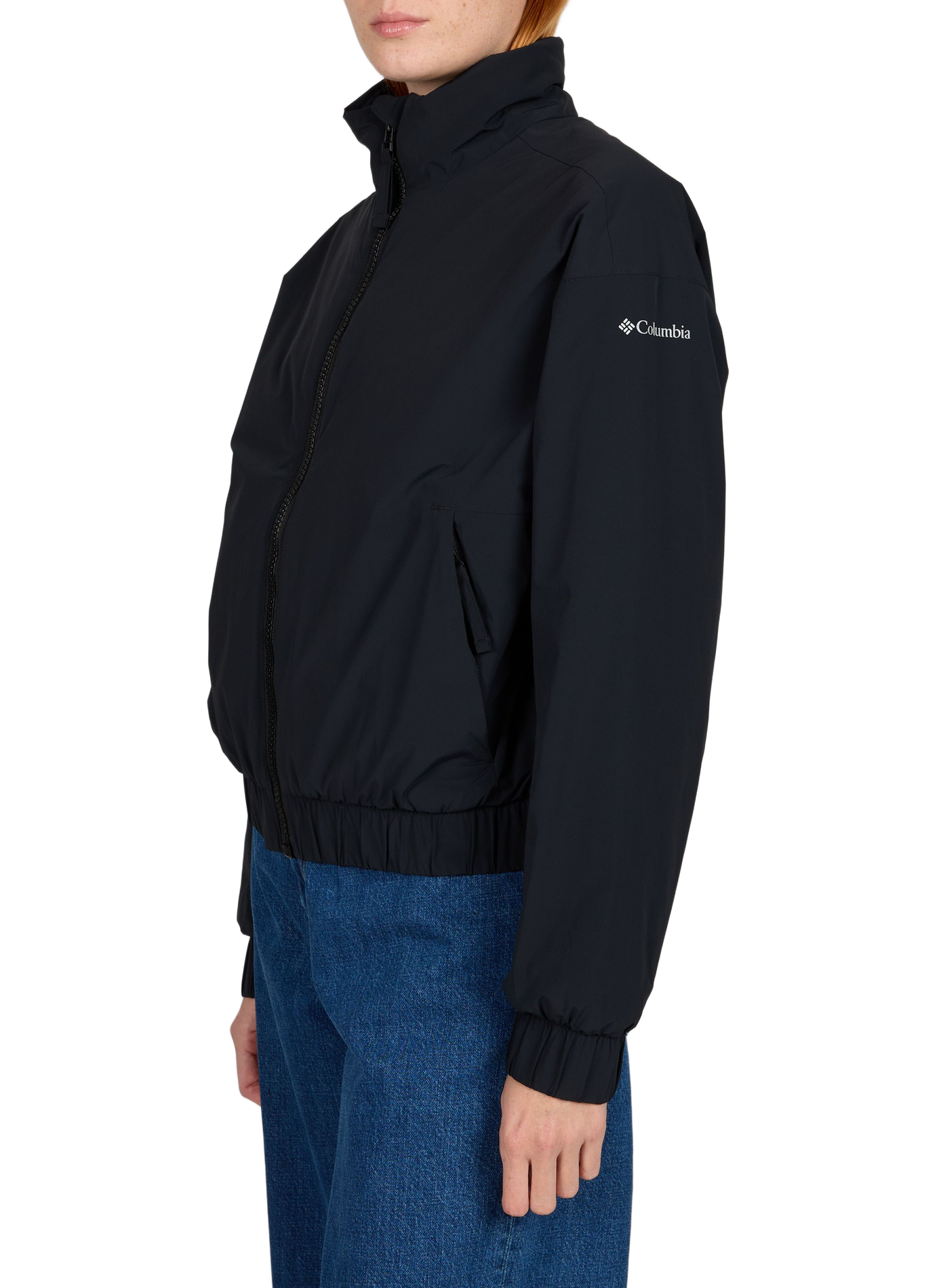 Veste droite à col montant  COLUMBIA Noir