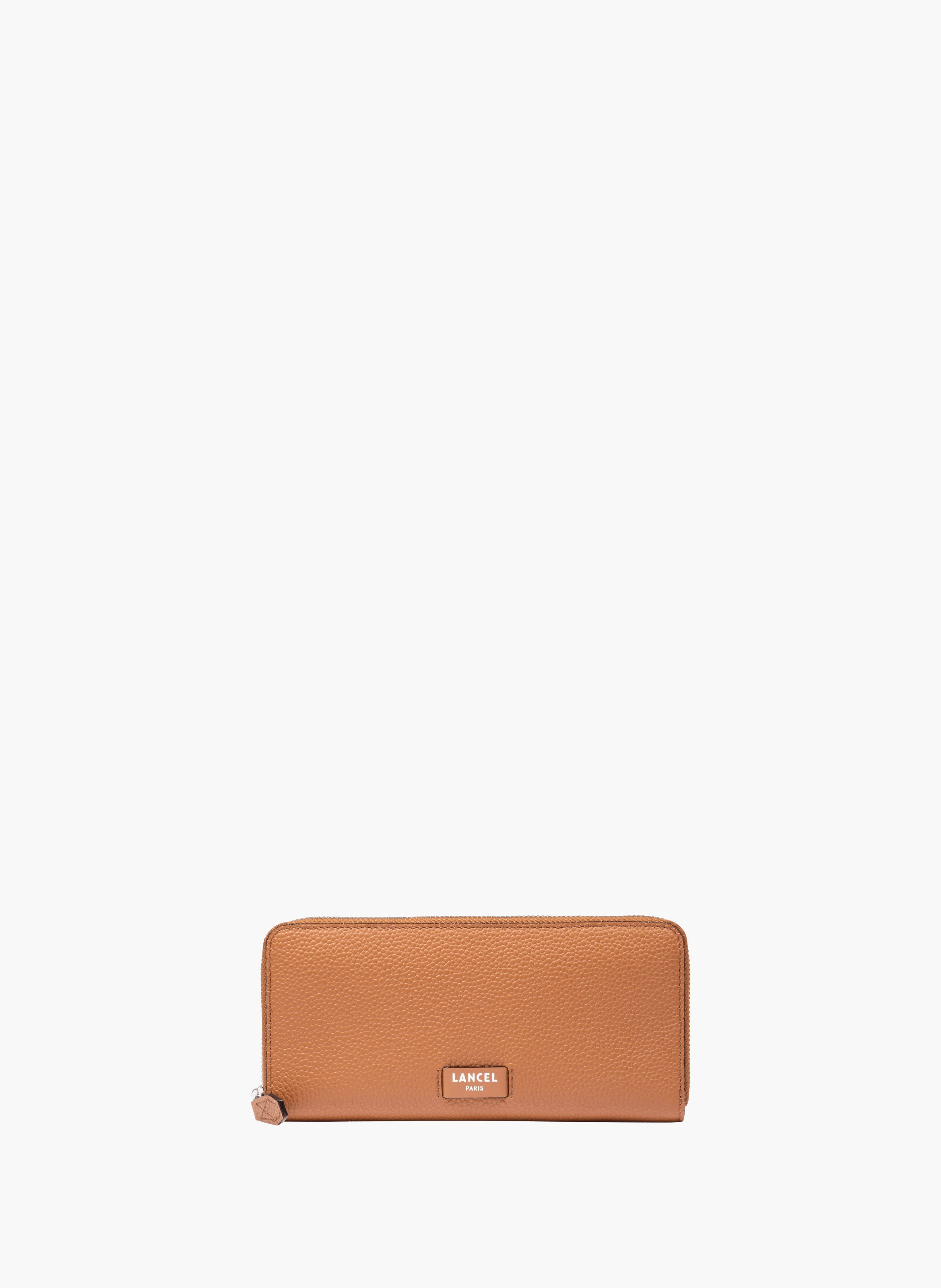 Porte-cartes long à glissière circulaire ninon de lancel - camel LANCEL Marron
