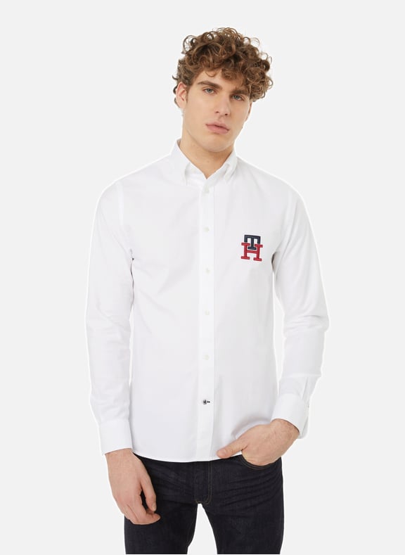 Chemise Oxford en coton Blanc by TOMMY HILFIGER TOMMY HILFIGER Chemise Oxford en coton Blanc