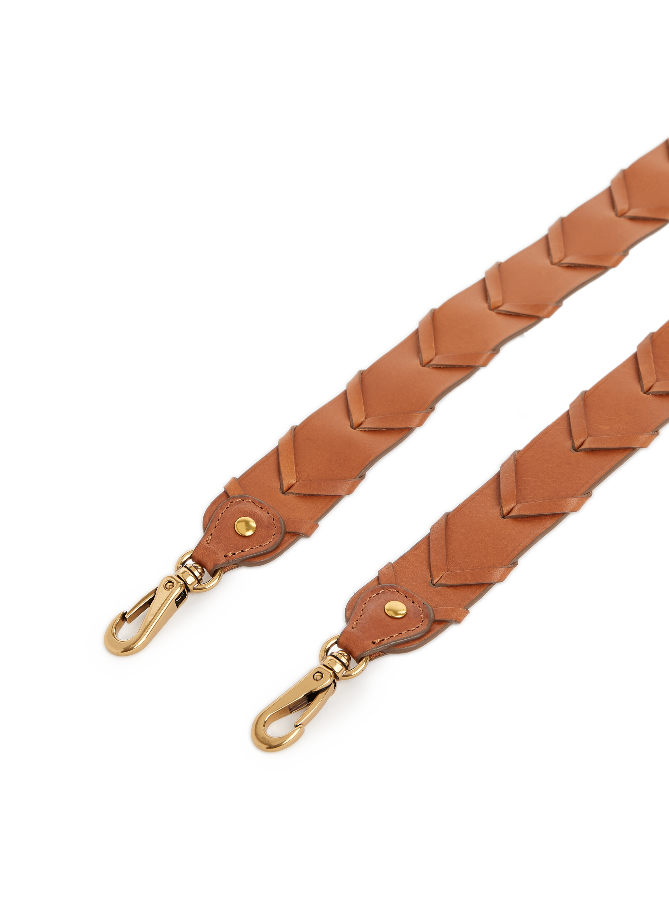 Bandoulière tressée en cuir