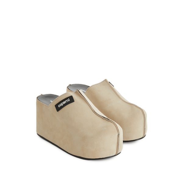 Mules à talons bloc