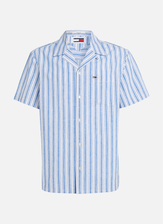 Striped cotton and linen shirt TOMMY HILFIGER